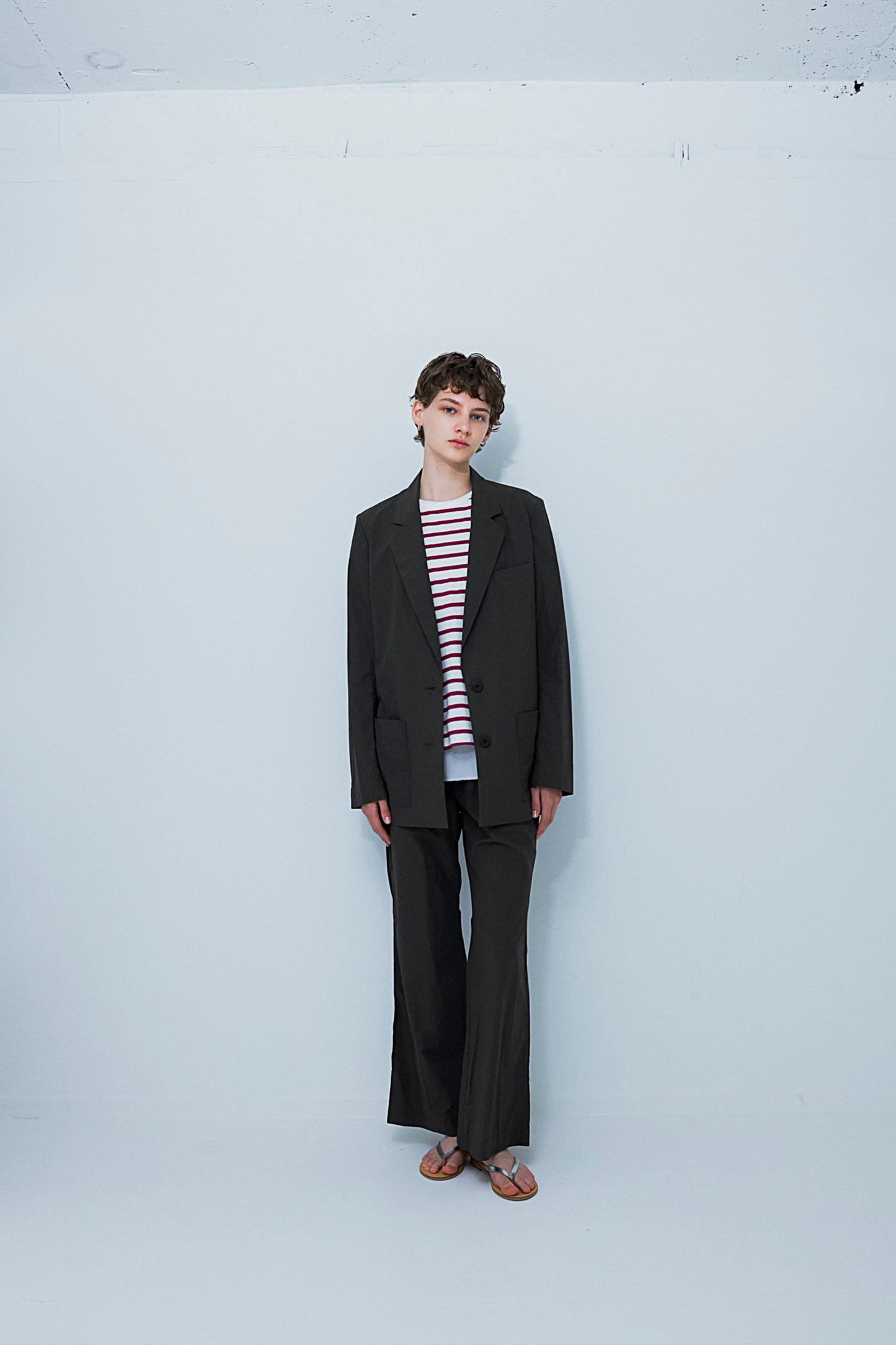 BORDER DOUBLE LONG SLEEVE TEE