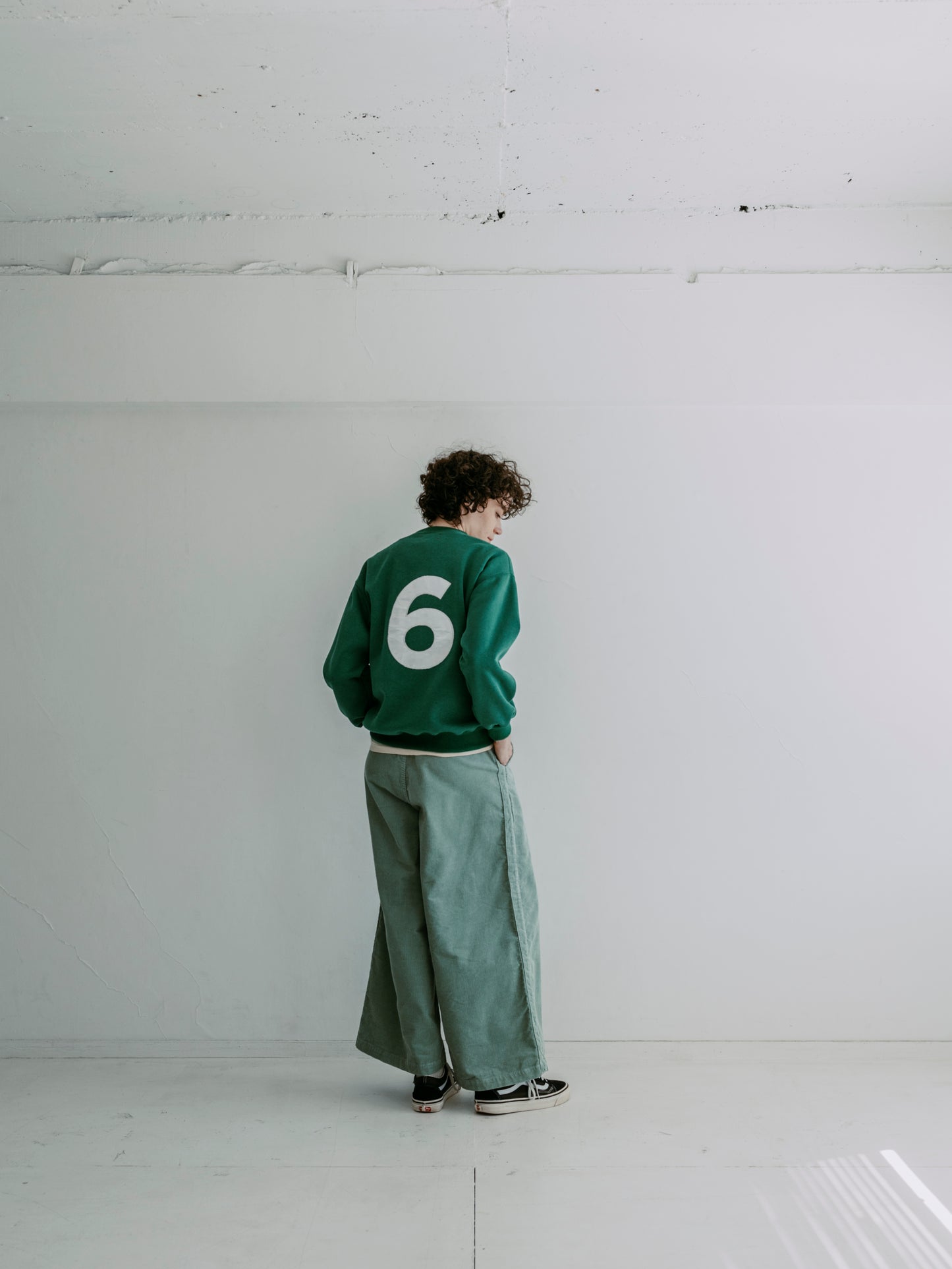 CORDUROY SIDE LINE WIDE PANTS