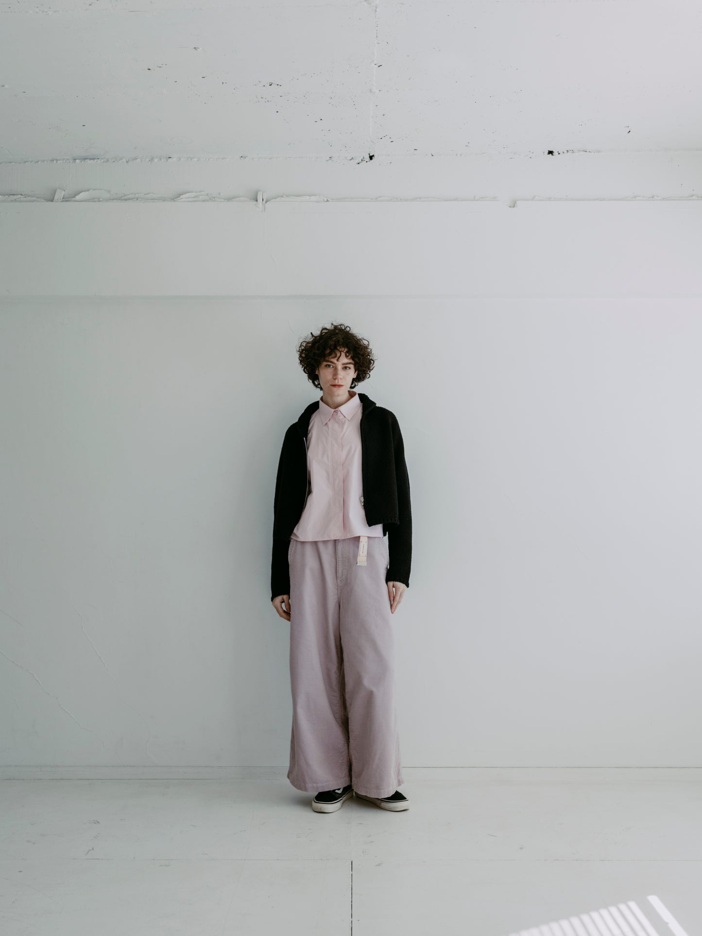 CORDUROY SIDE LINE WIDE PANTS