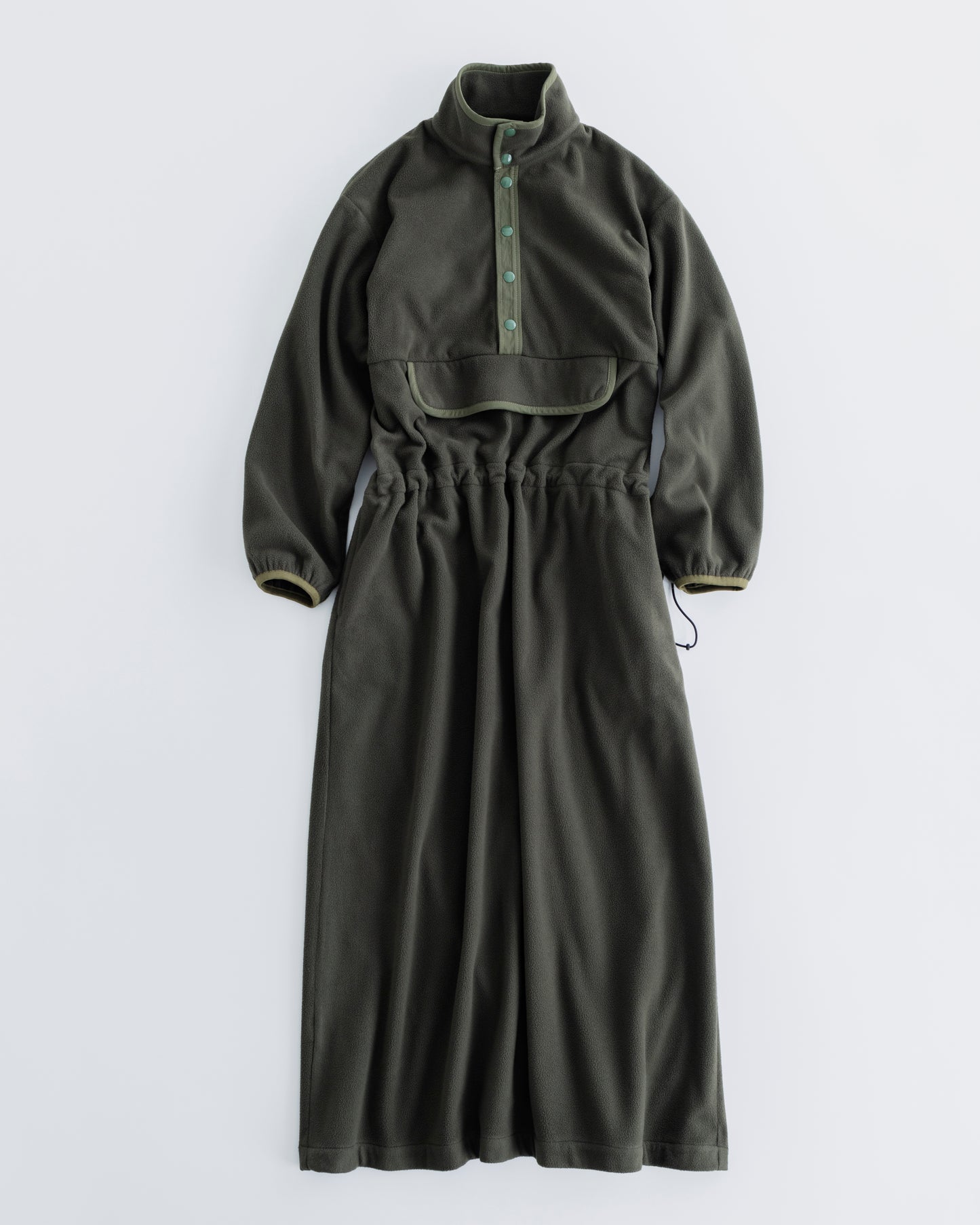 FLLECE SNAP LONG DRESS