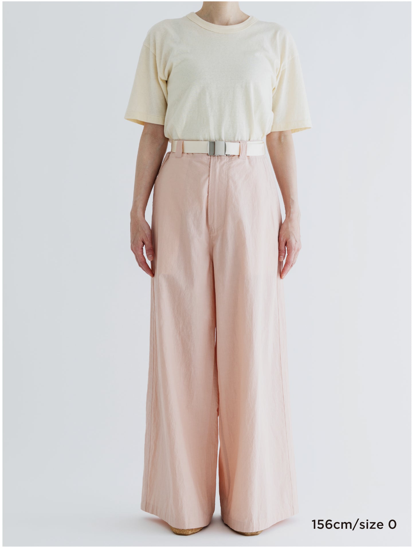 COTTON LINEN SIDE LINE WIDE PANTS