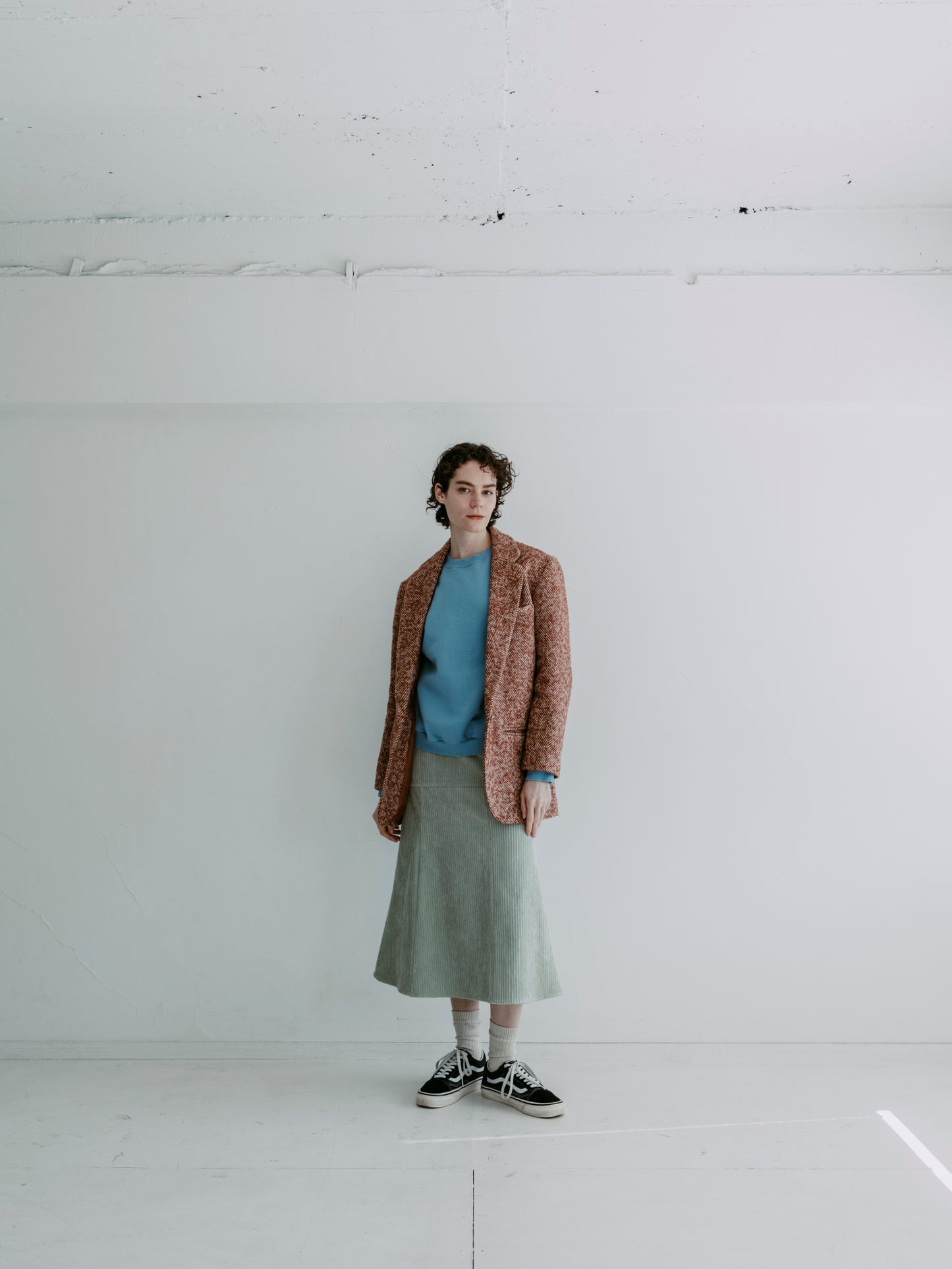 SWITCHING PATTERN SWEAT (BRUSHED LINING)