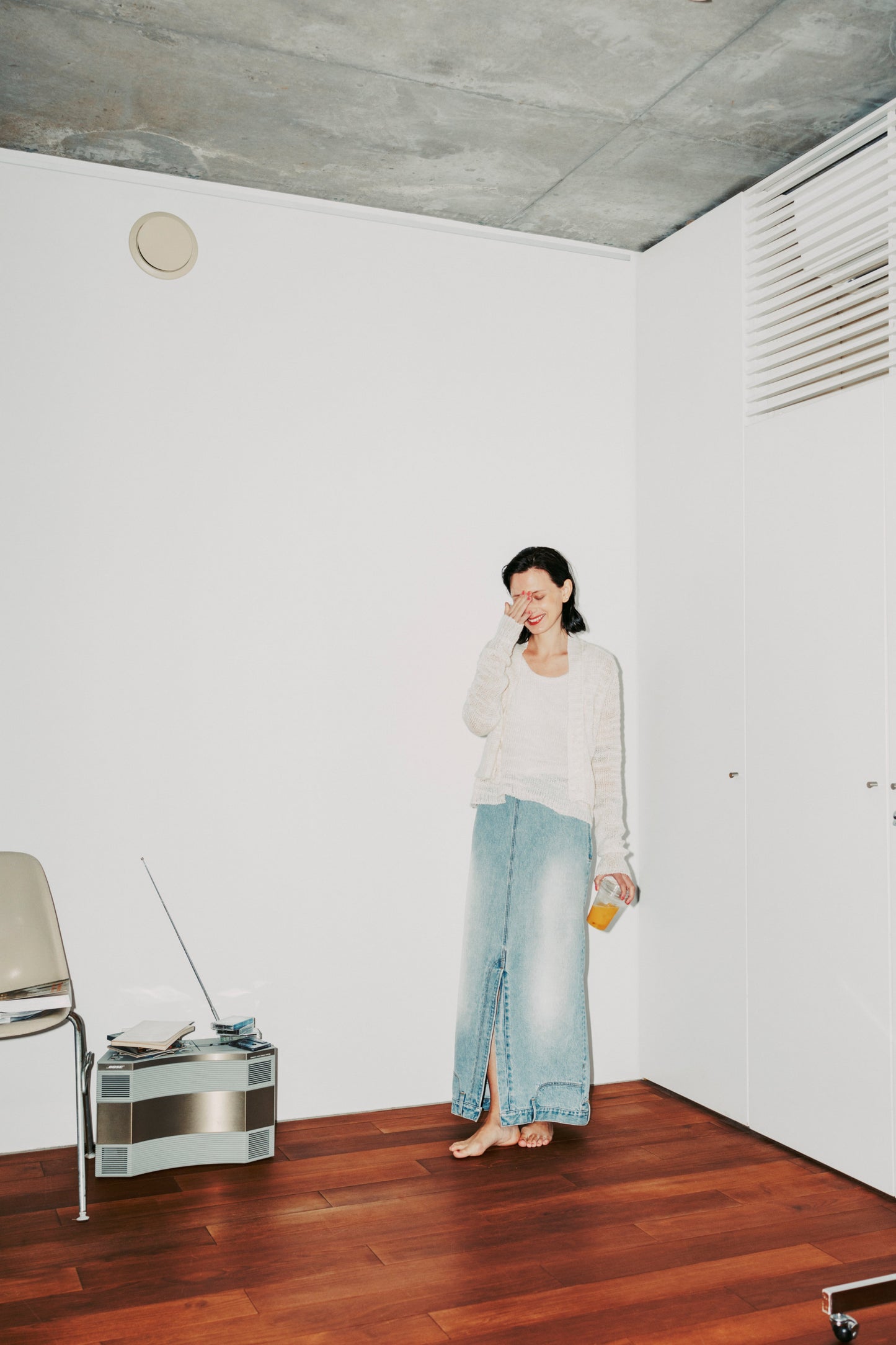 DENIME UPSIDE-DOWN SKIRT