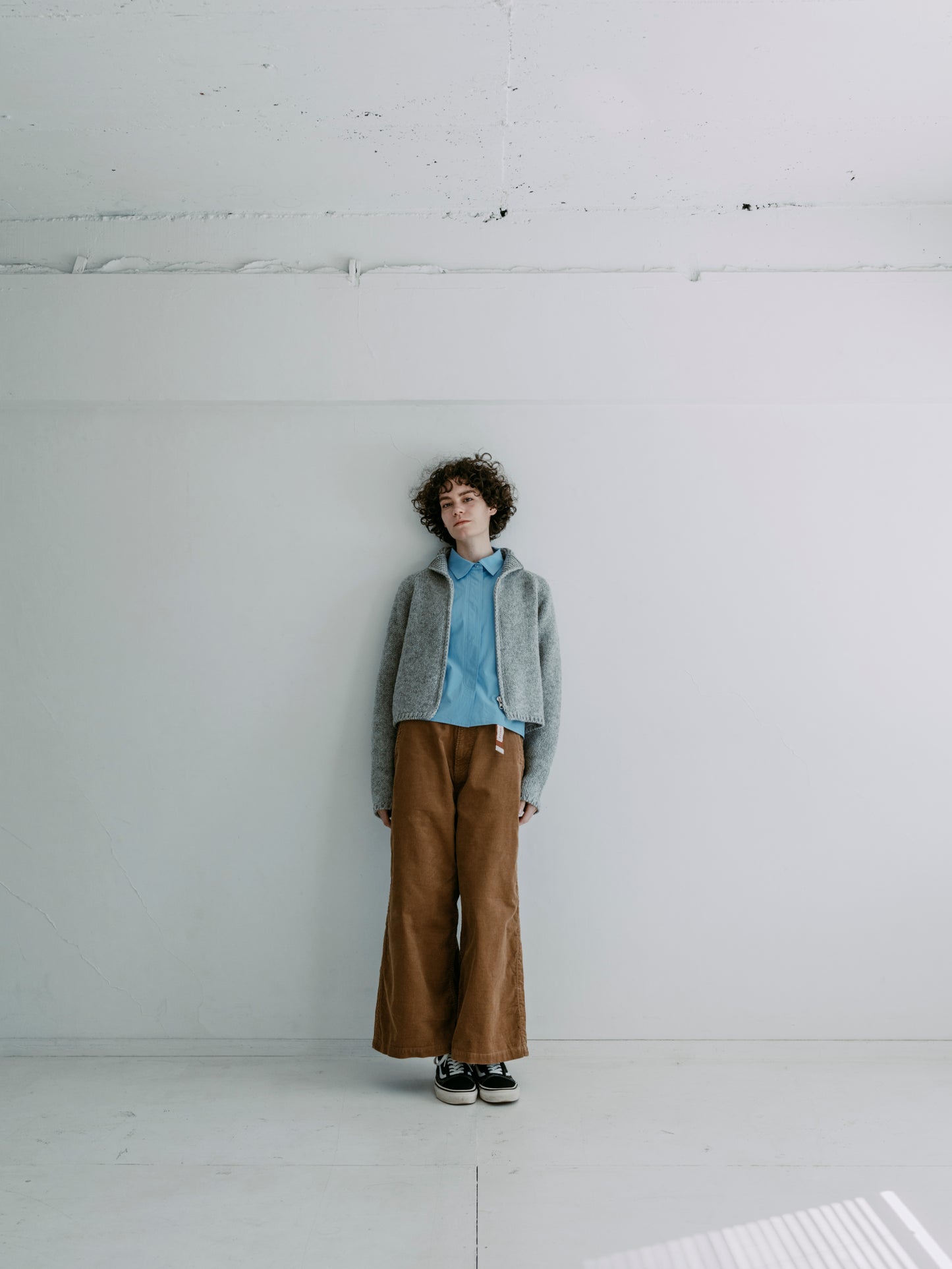 CORDUROY SIDE LINE WIDE PANTS