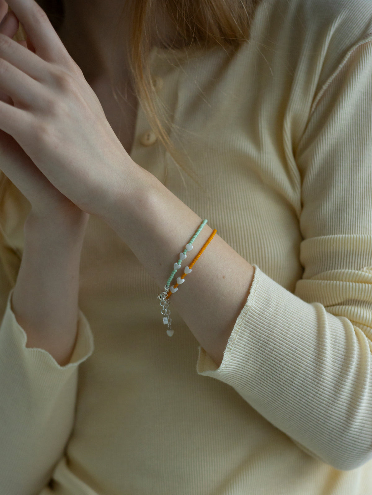 HUE × MEYAME / Misanga heart bracelet