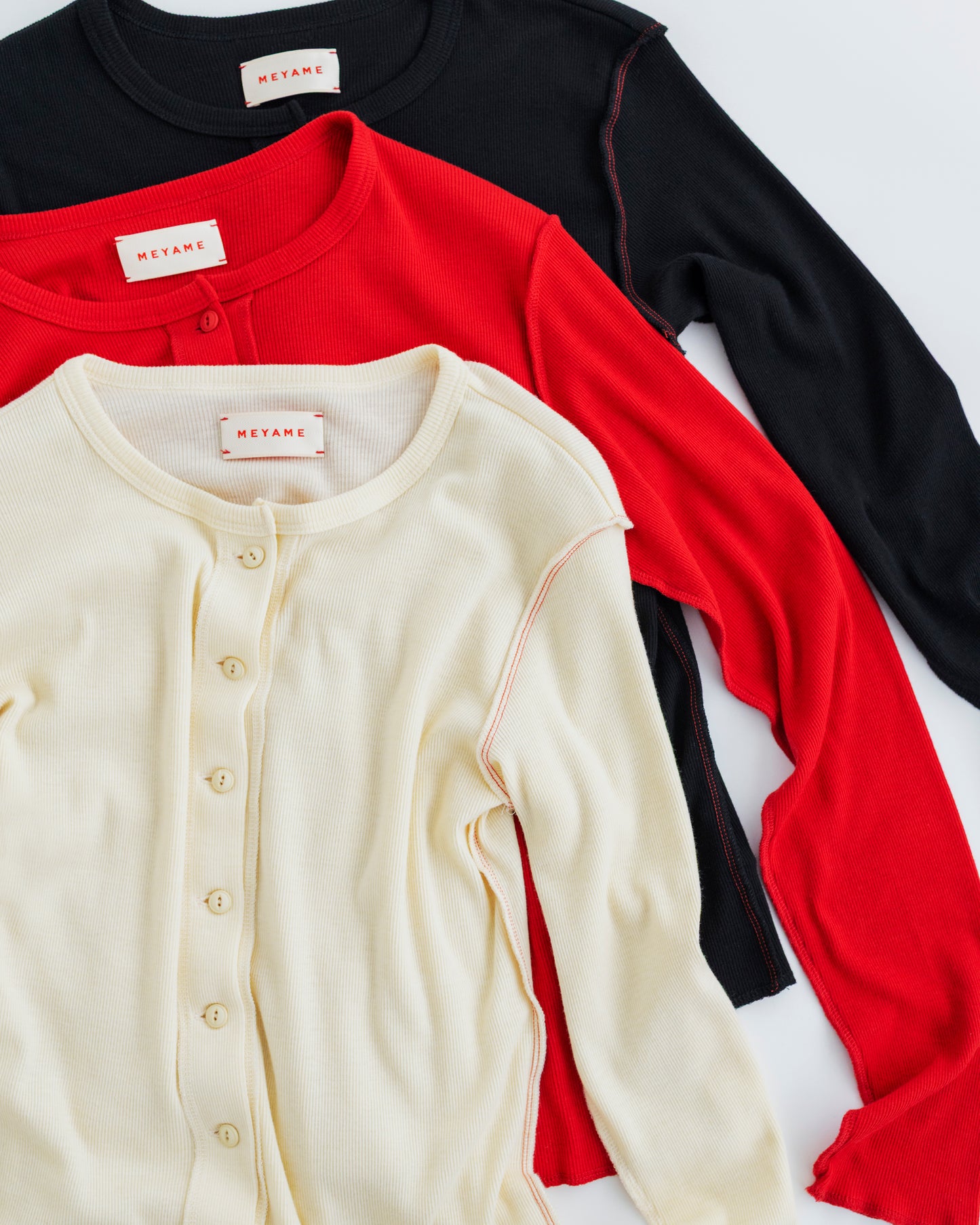 SIDE STITCH RIB CARDIGAN