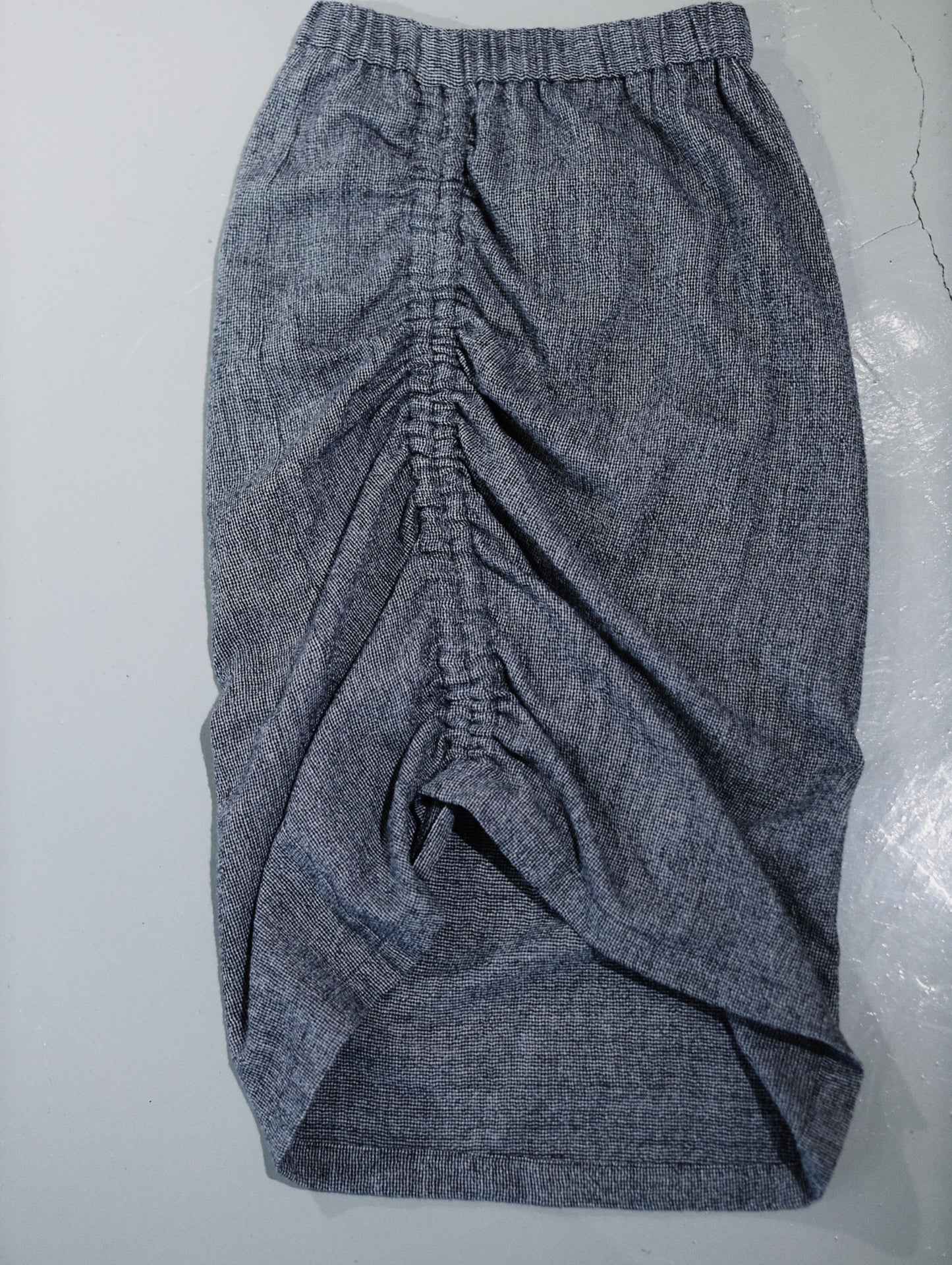 WOOL SHIRRING SKIRT