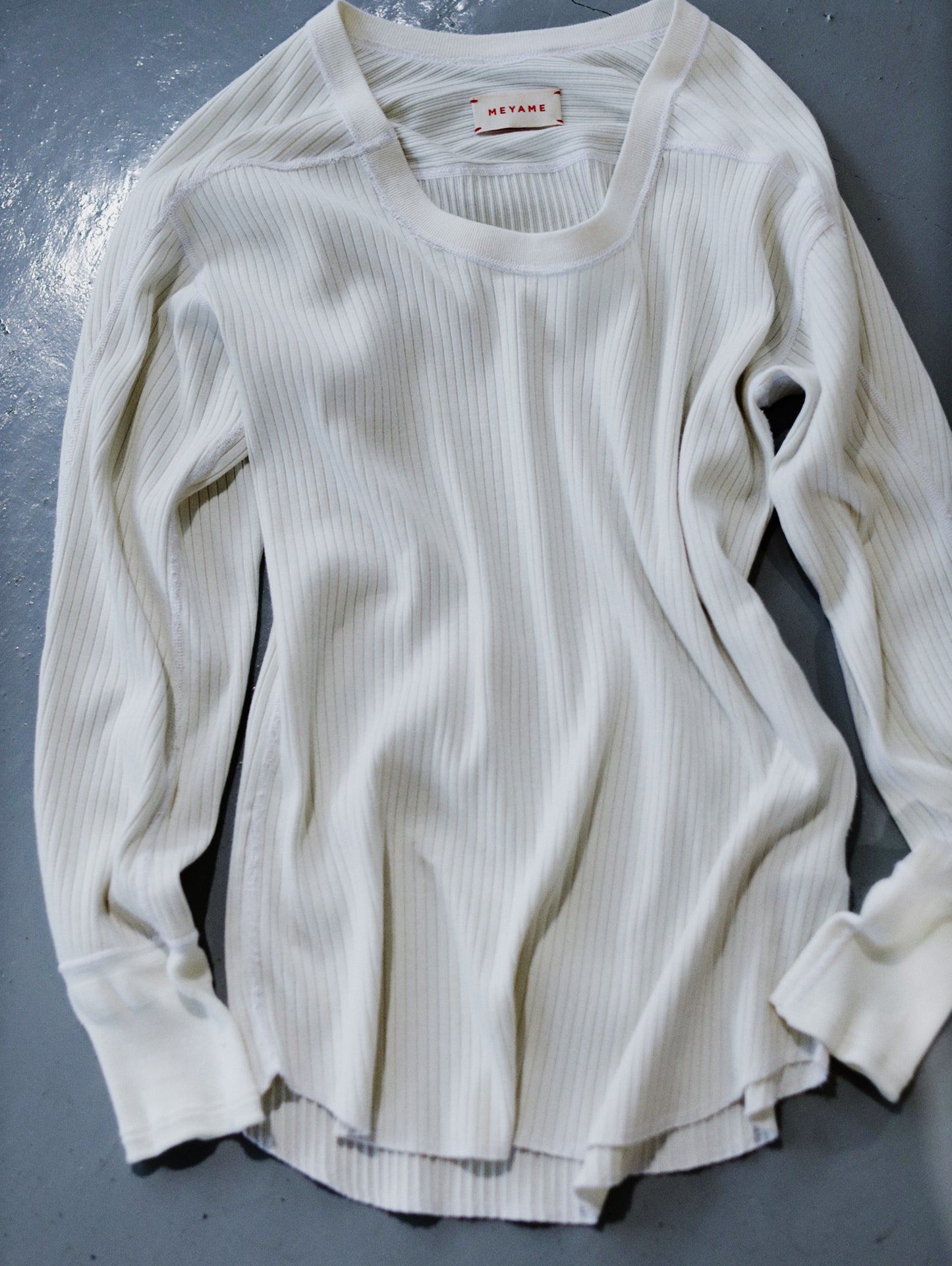 OBLONG NECK RIB PULLOVER