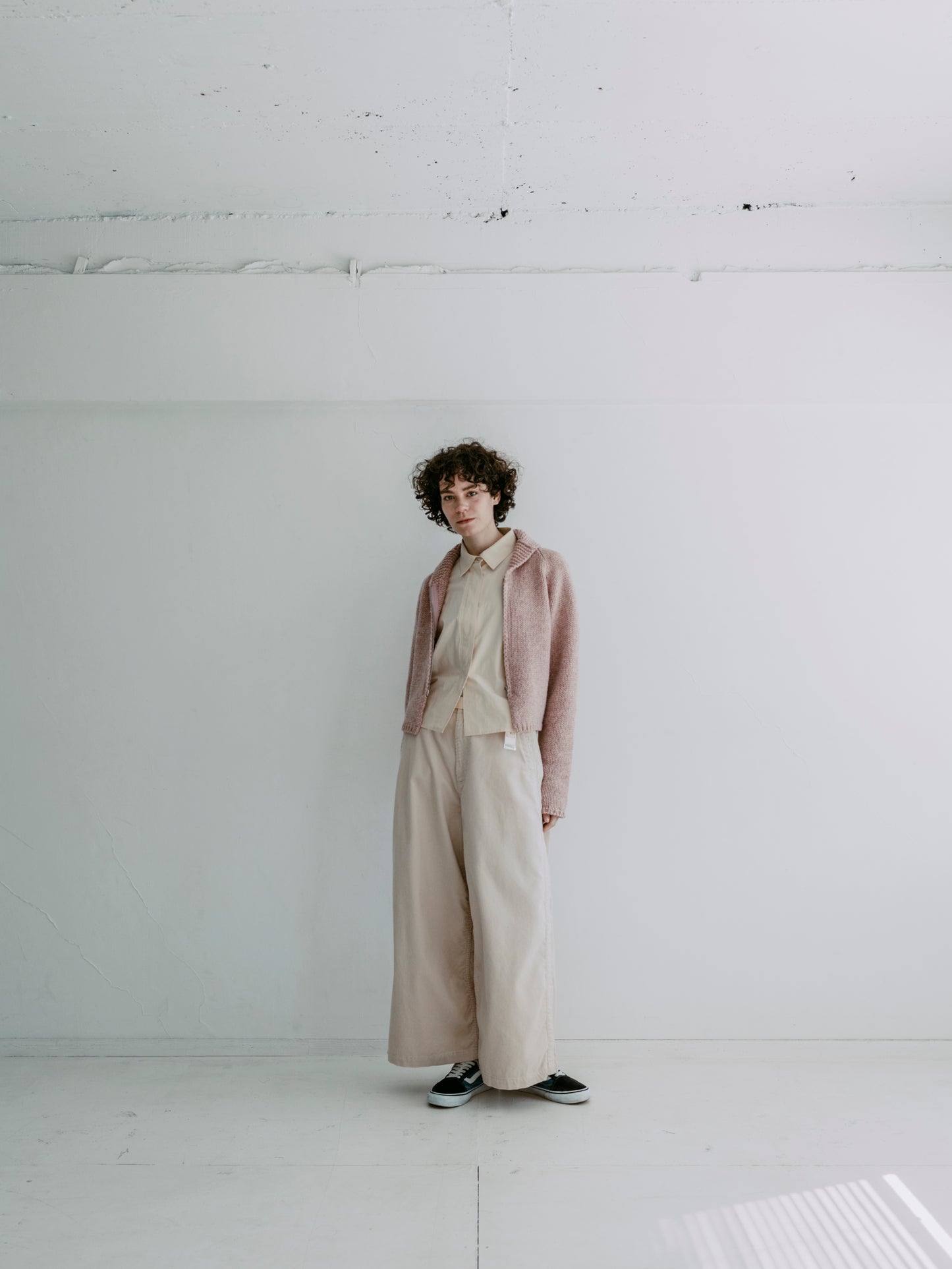 CORDUROY SIDE LINE WIDE PANTS