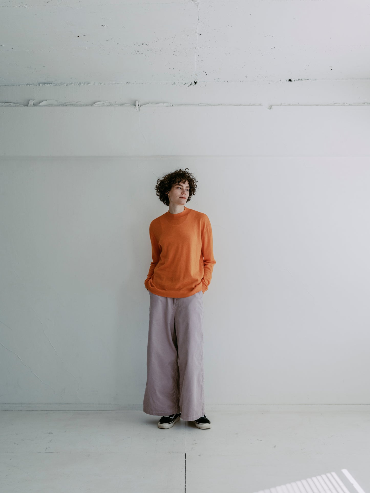CORDUROY SIDE LINE WIDE PANTS