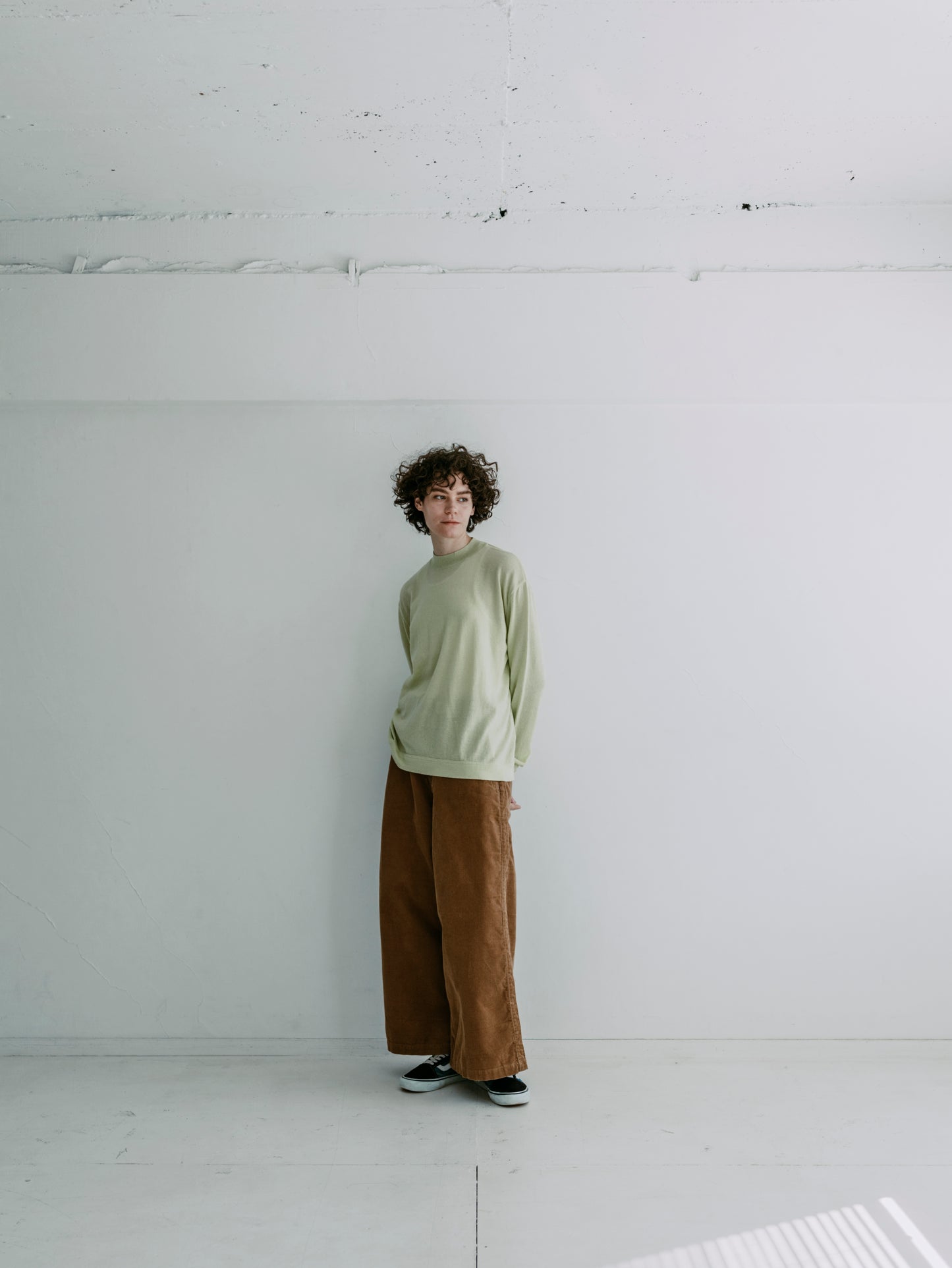 CORDUROY SIDE LINE WIDE PANTS
