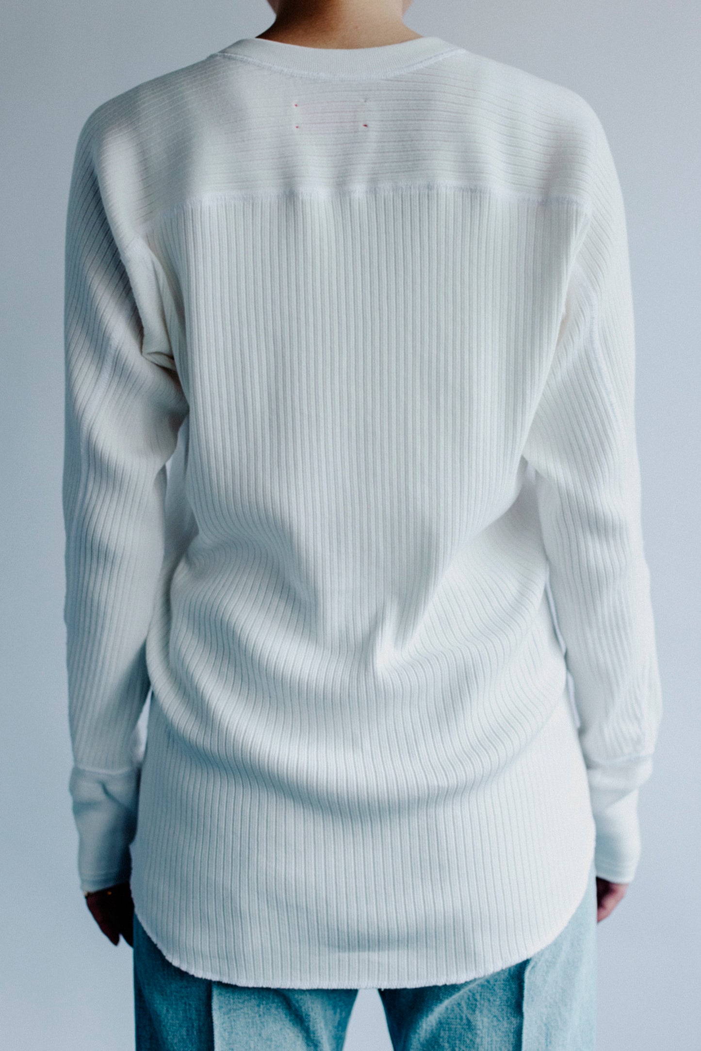 OBLONG NECK RIB PULLOVER