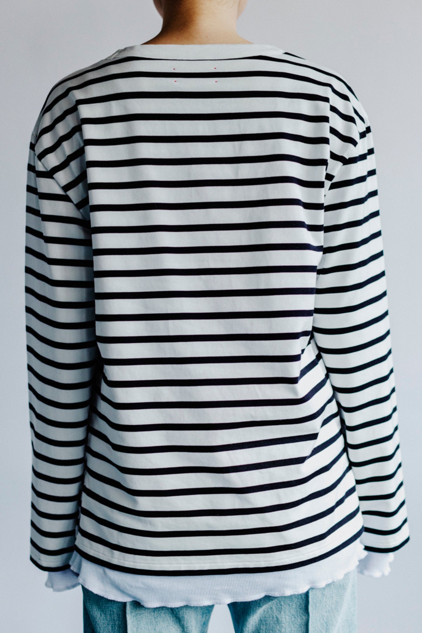 BORDER DOUBLE LONG SLEEVE TEE