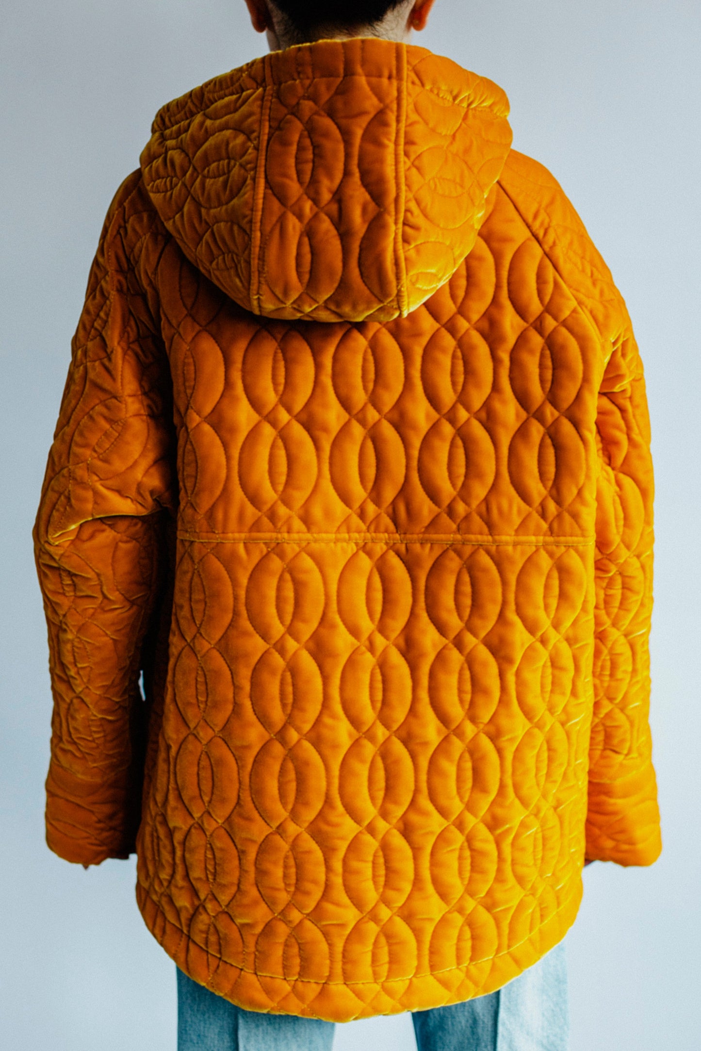 VELOUR QUILTING ANORAK