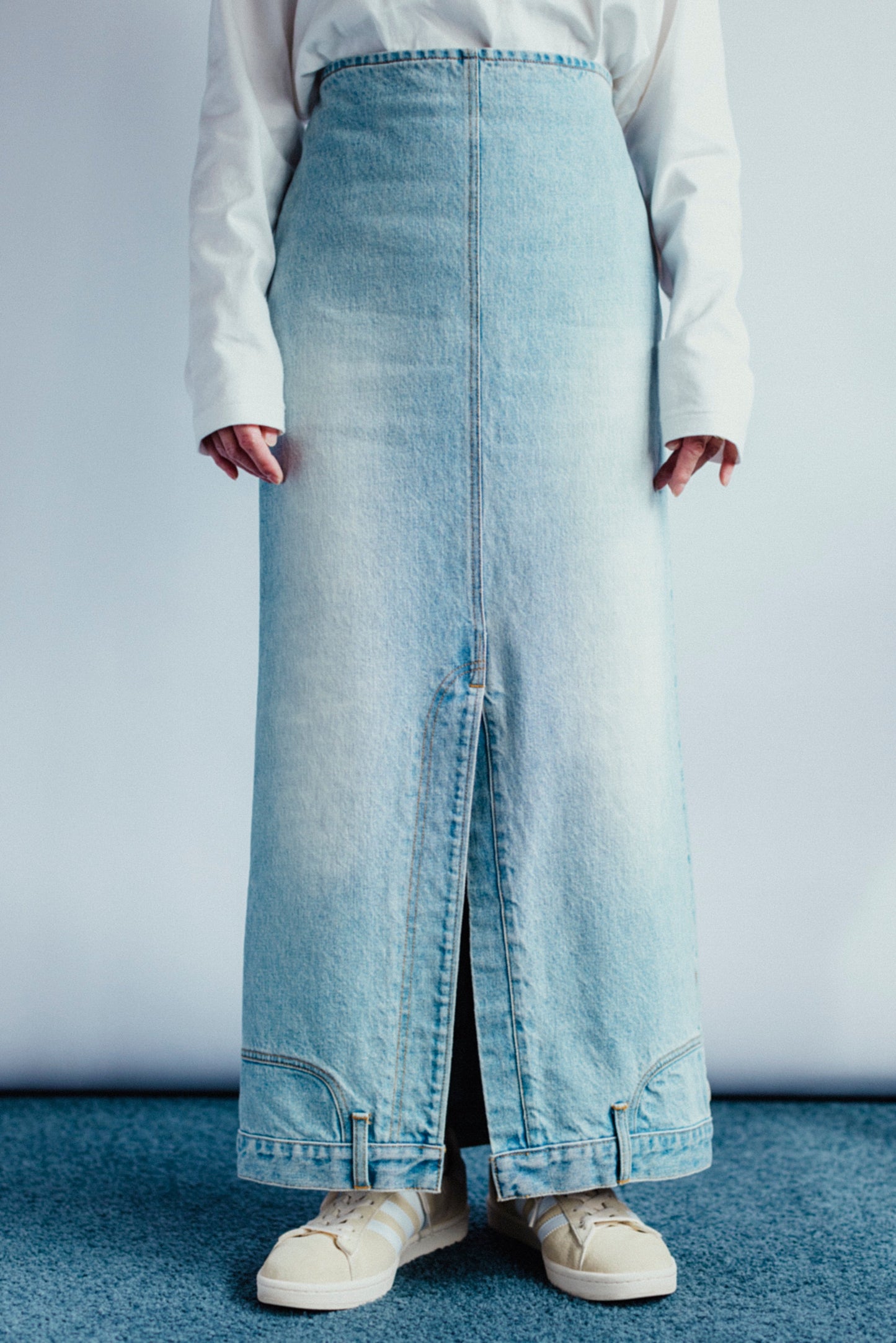 DENIME UPSIDE-DOWN SKIRT