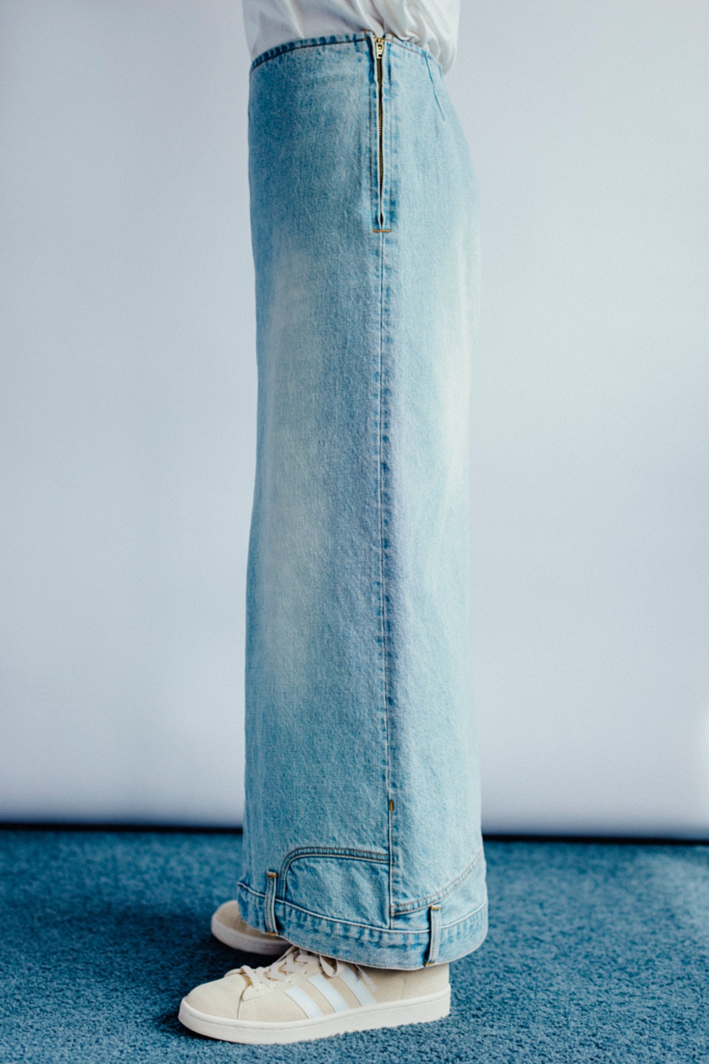 DENIME UPSIDE-DOWN SKIRT