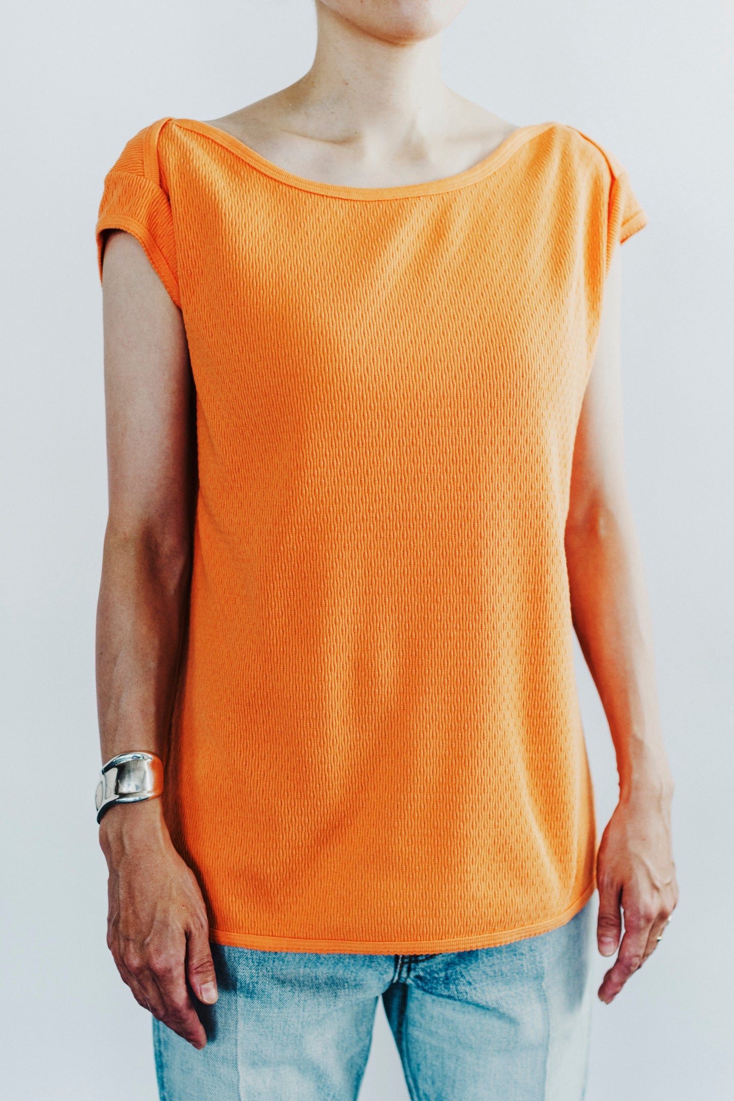 BOATNECK FRENCH SLEEVE PULLOVER