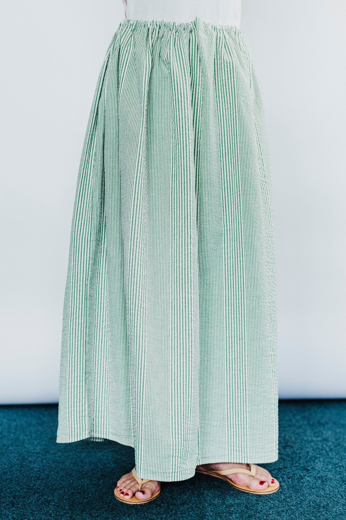 STRIPED LONG SKIRT