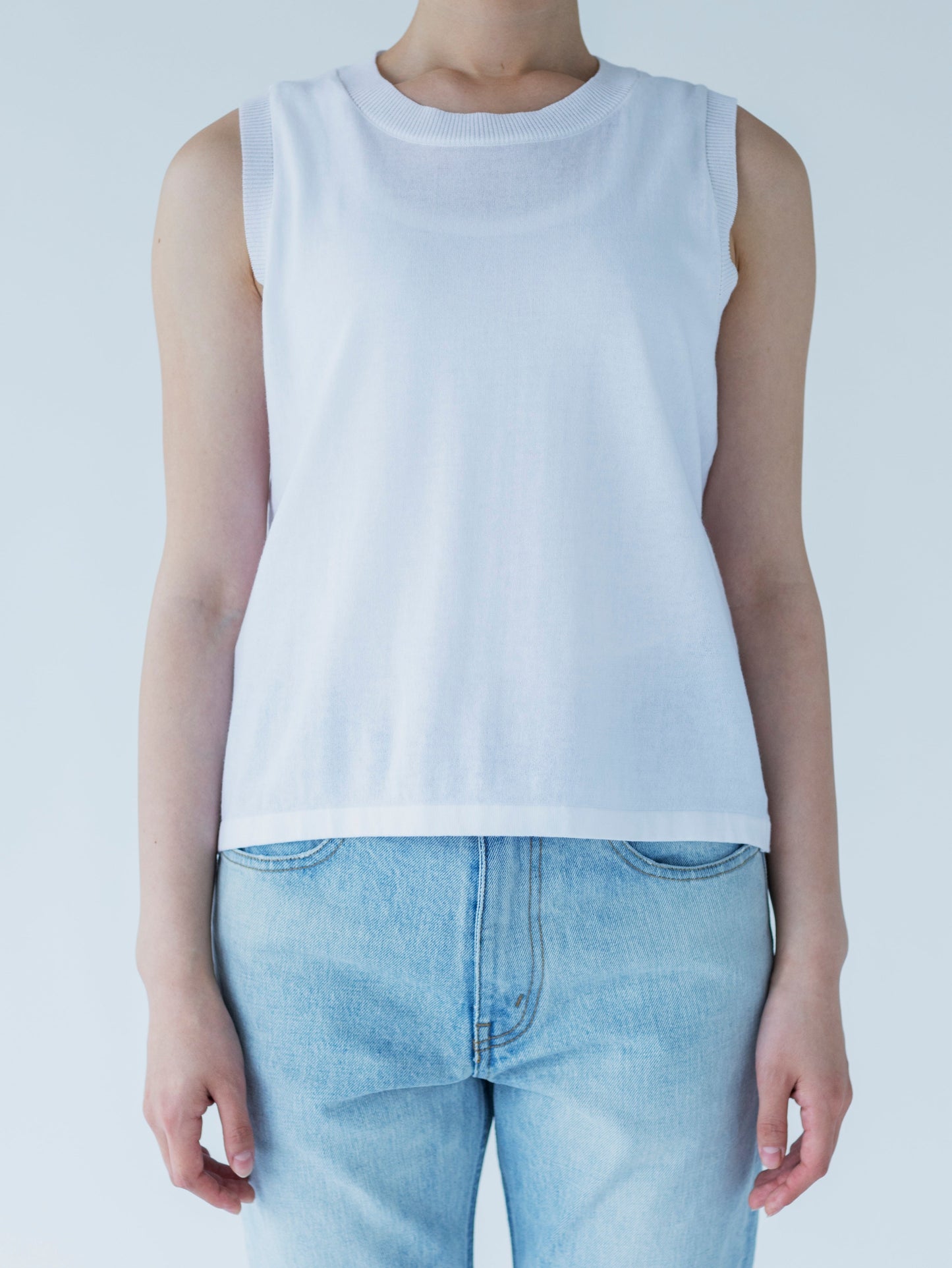 COTTON KNIT SLEEVELESS
