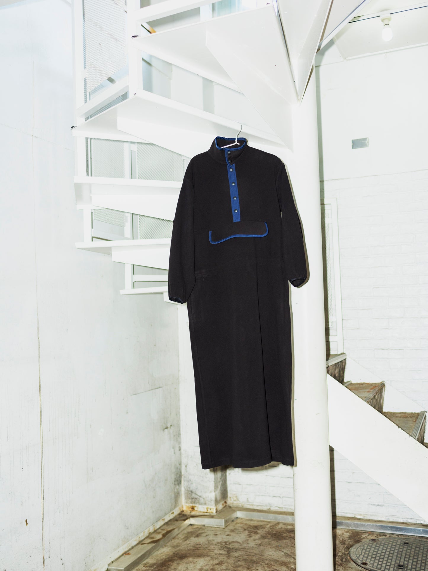 FLEECE SNAP LONG DRESS