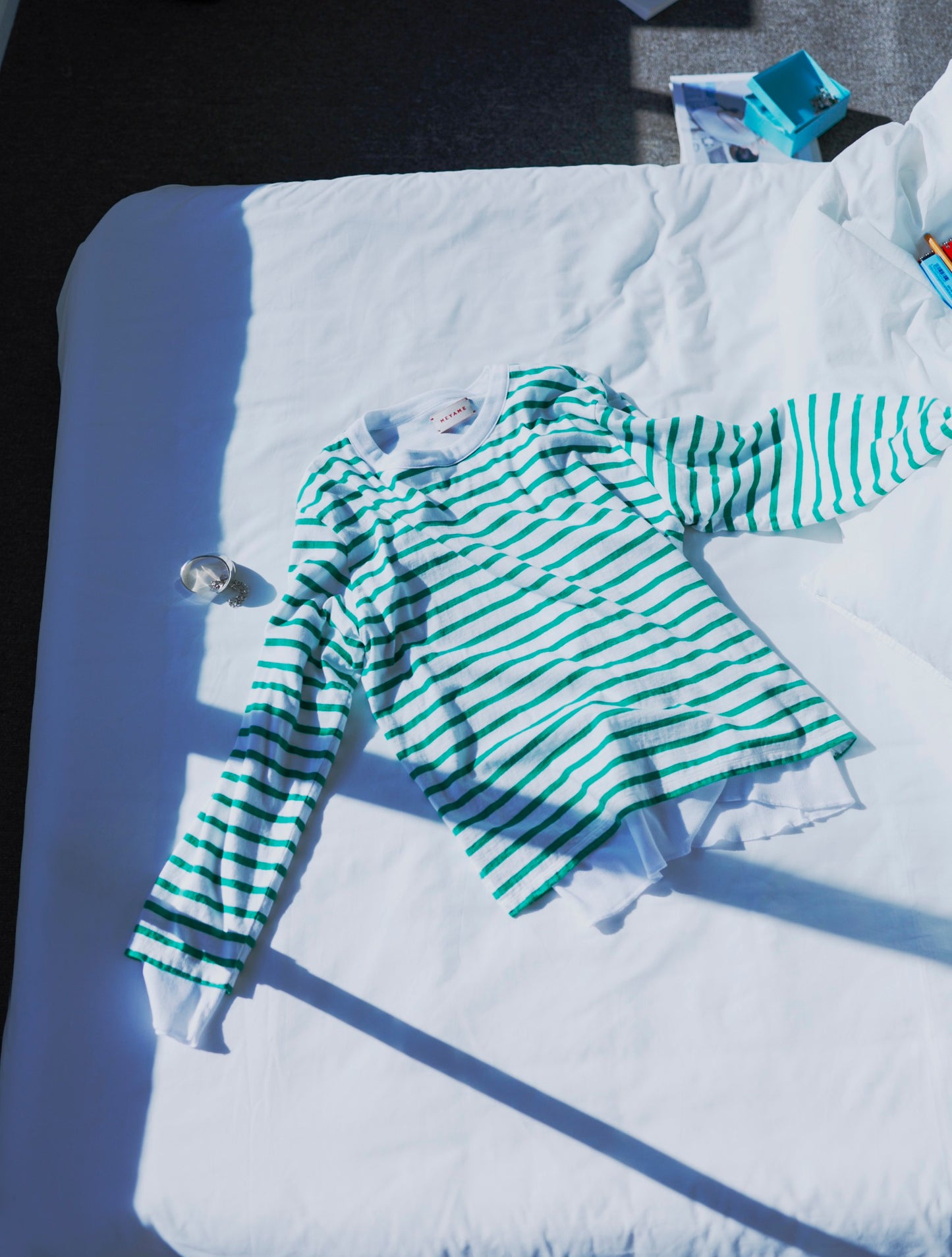 BORDER DOUBLE LONG SLEEVE TEE