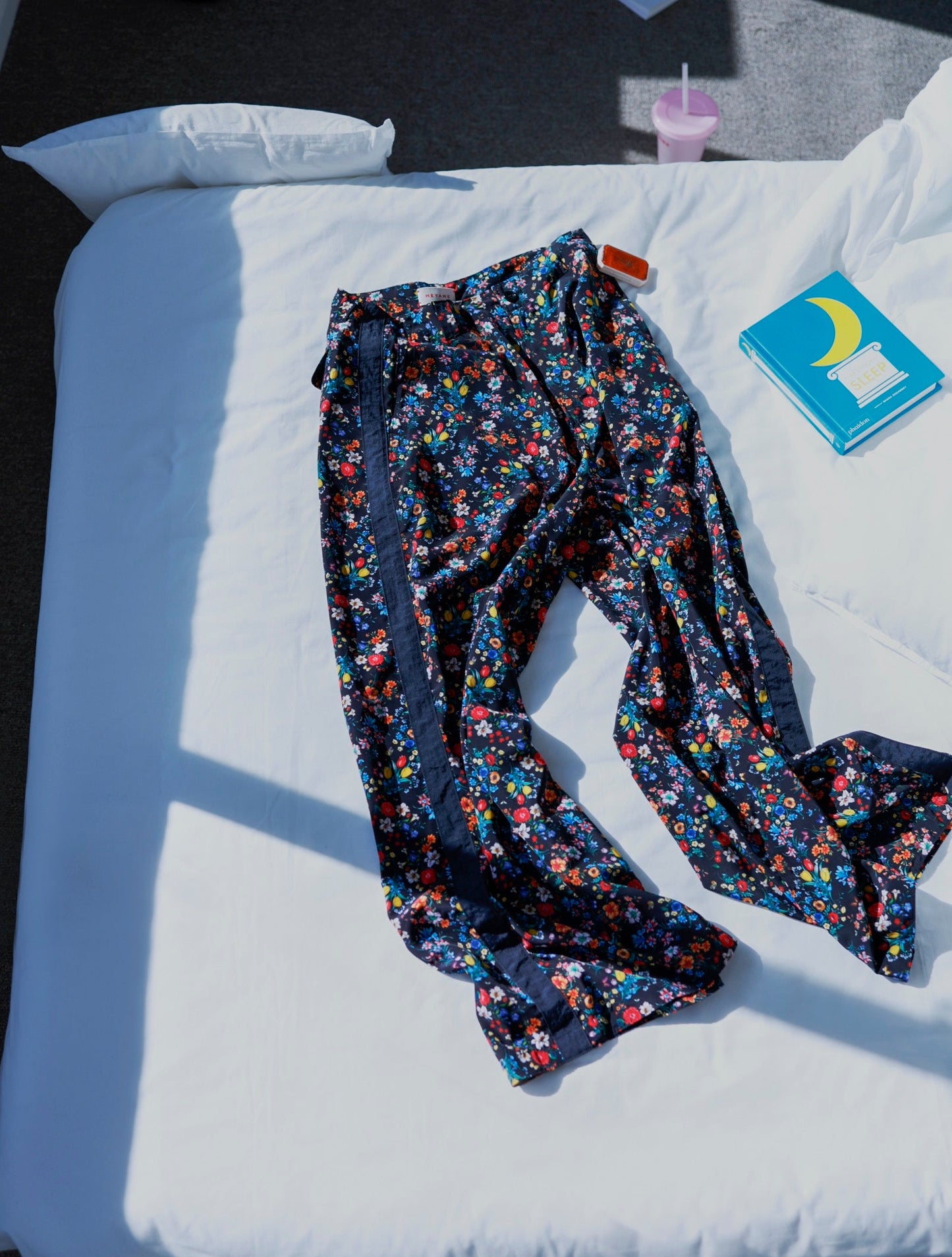 SIDE LINE WIDE PANTS (FLOWER)