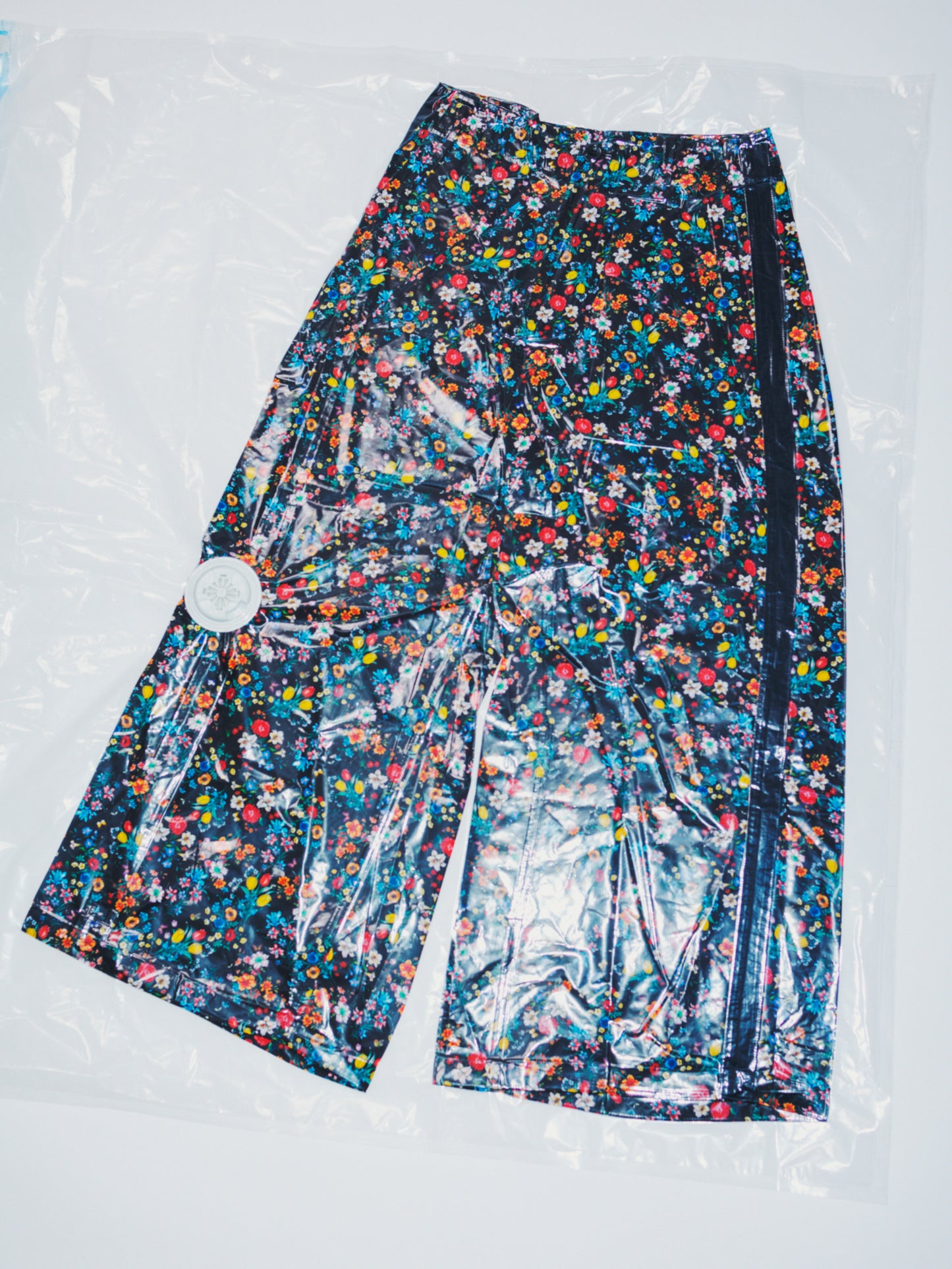 SIDE LINE WIDE PANTS (FLOWER)