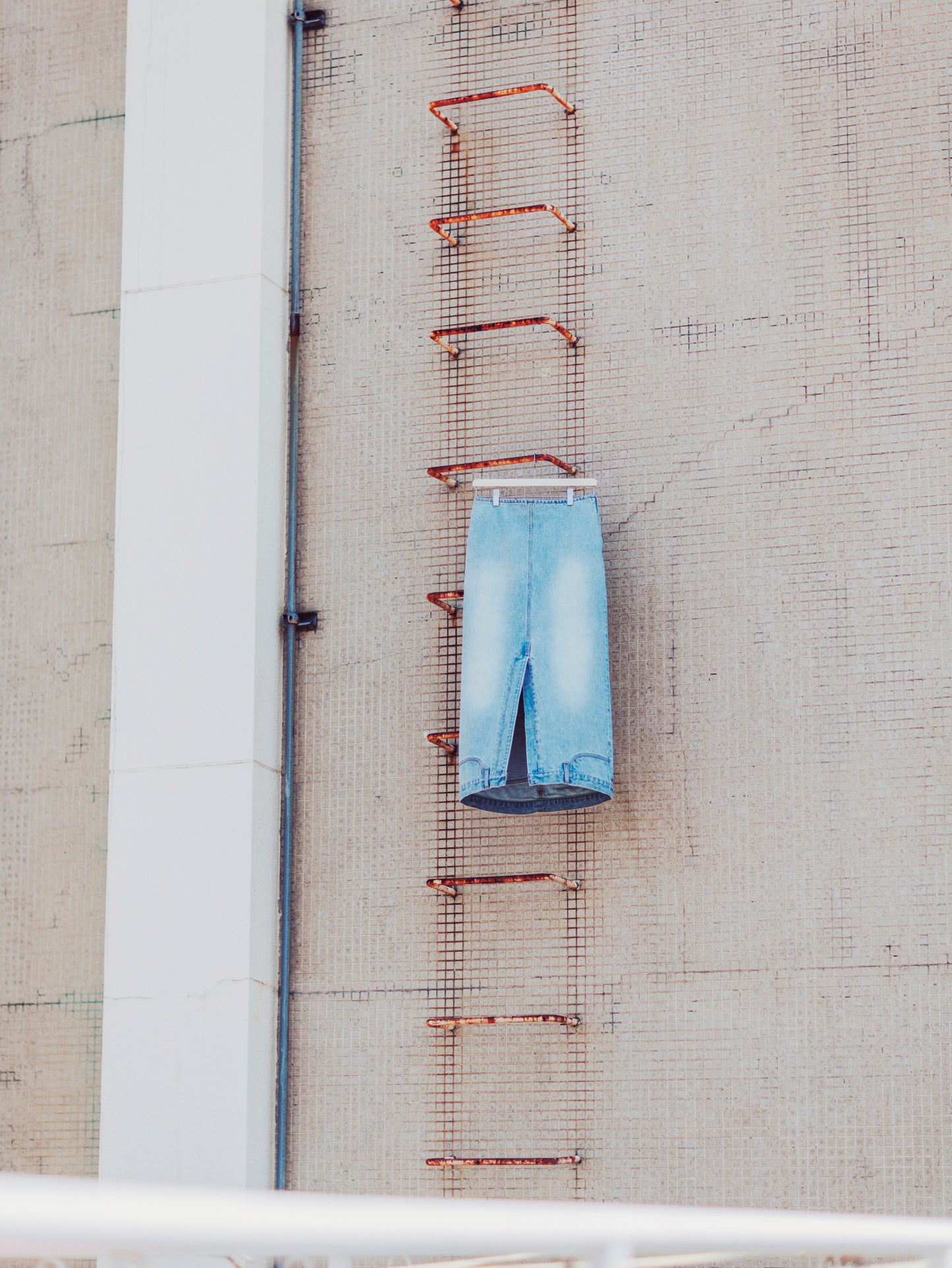 DENIME UPSIDE-DOWN SKIRT