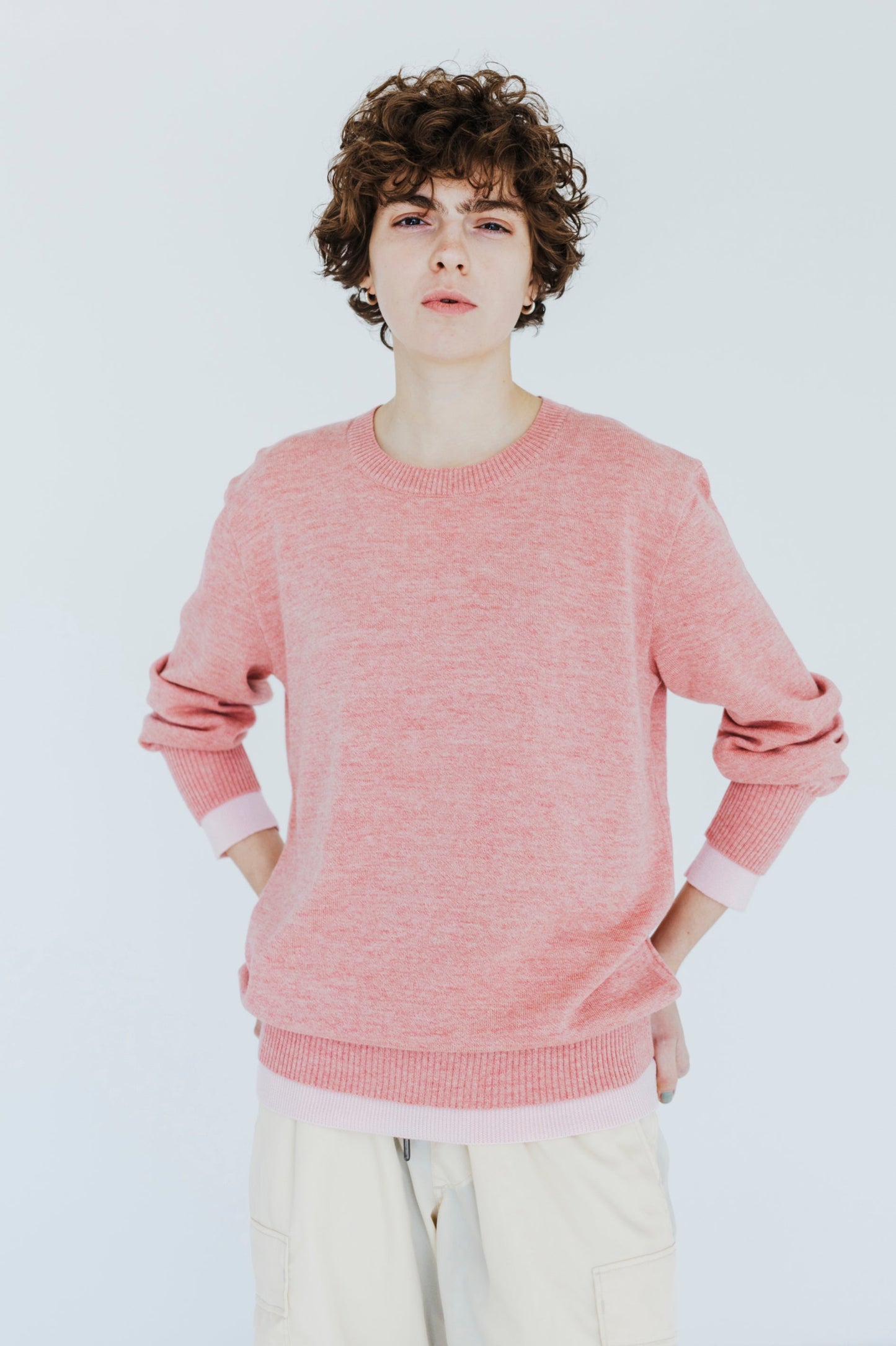 LAYERED CREW NECK KNIT