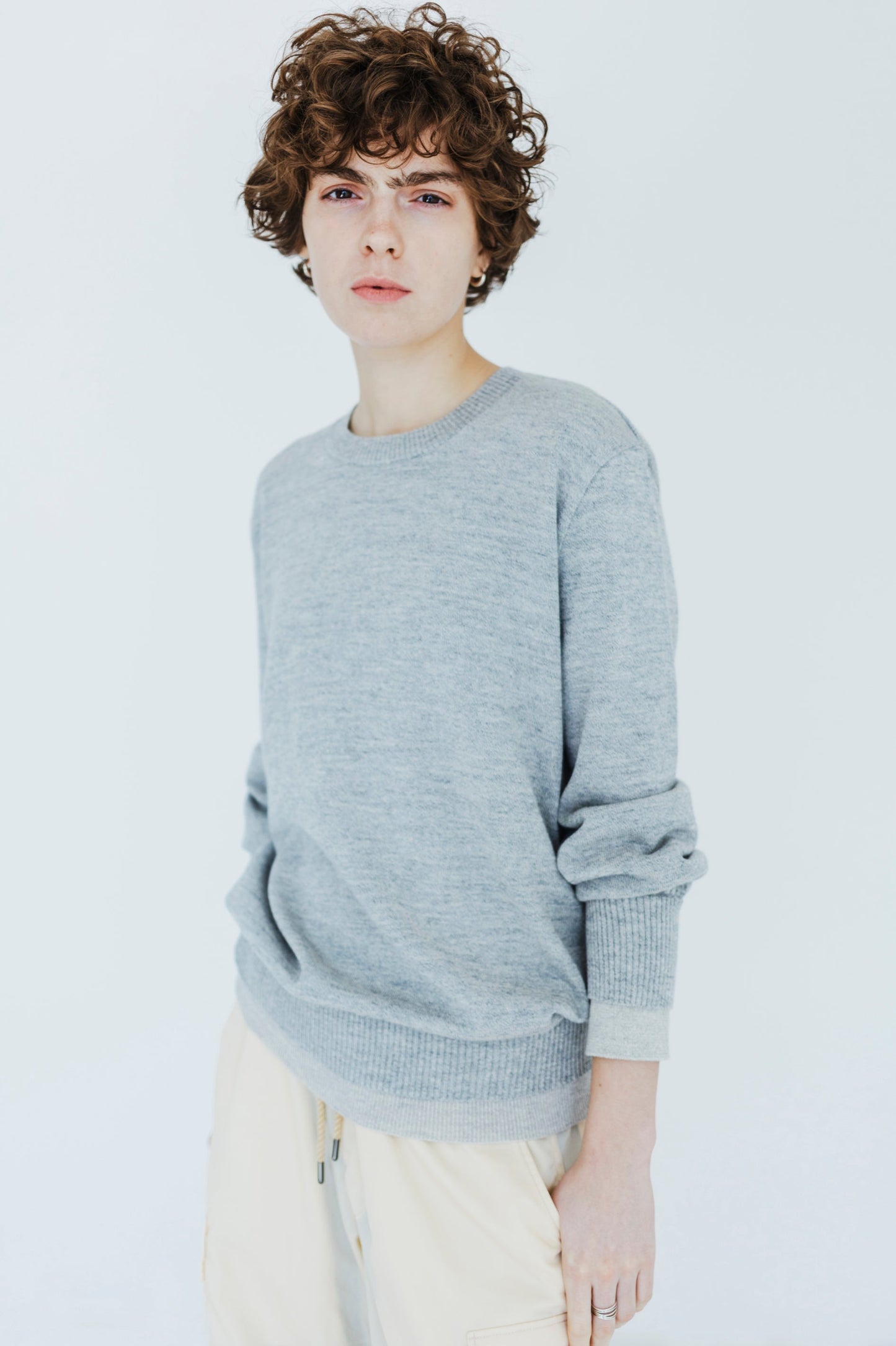 LAYERED CREW NECK KNIT