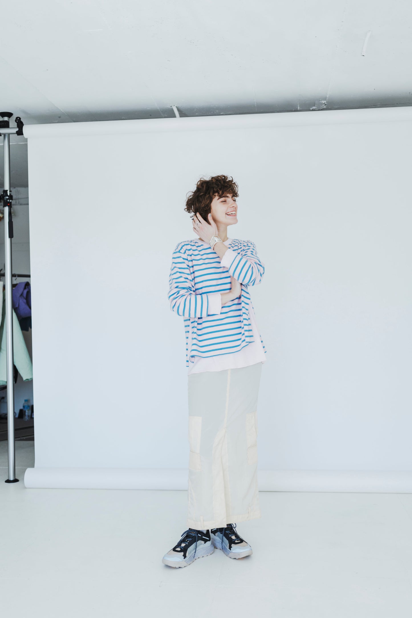 BORDER DOUBLE LONG SLEEVE TEE