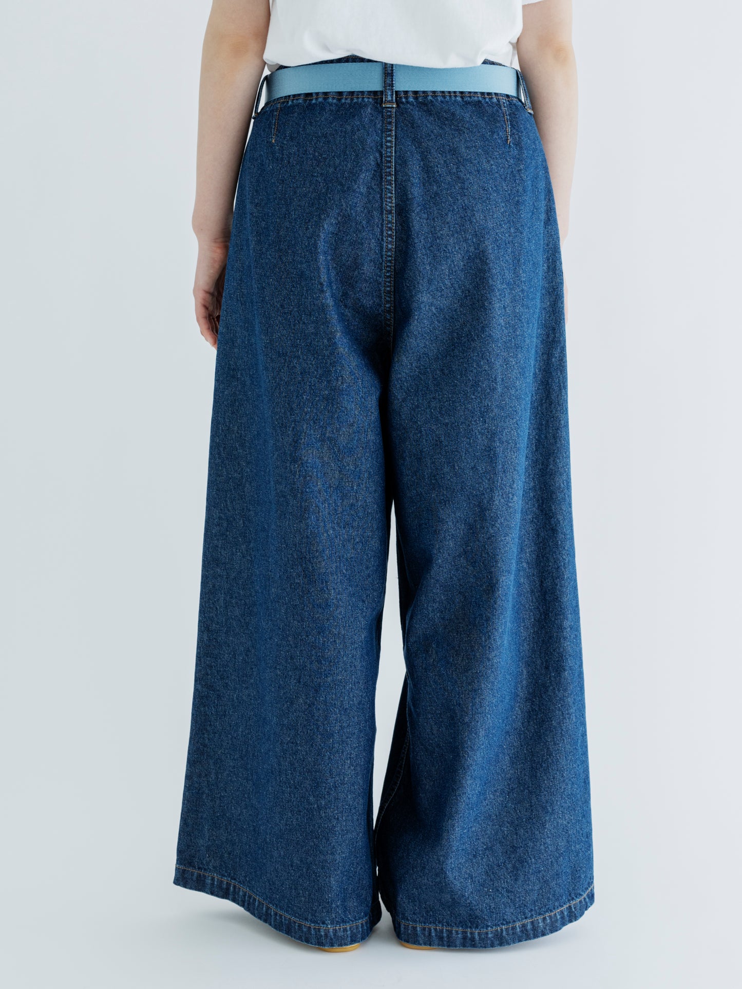 DENIM SIDE LINE WIDE PANTS