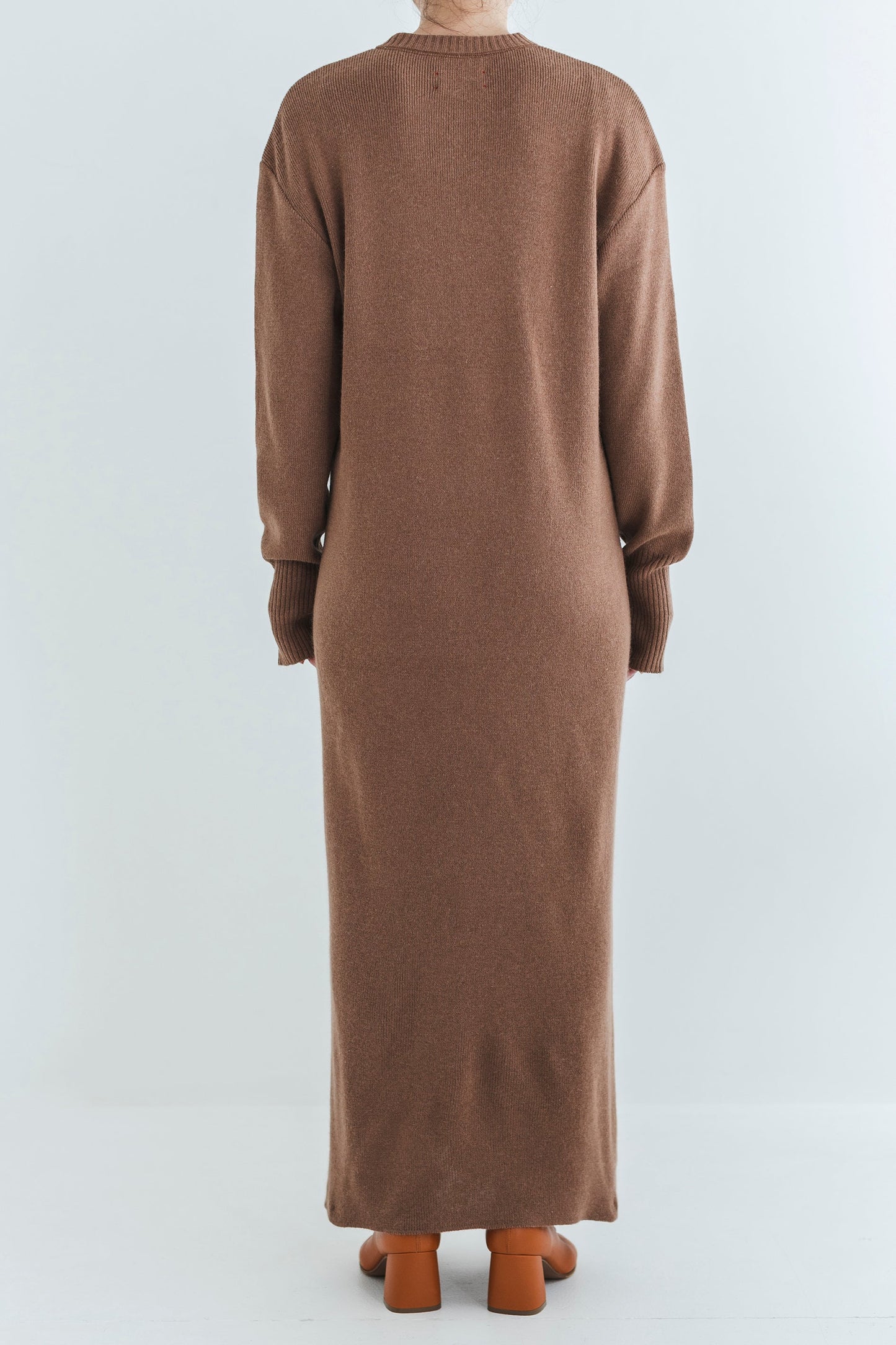 HENRY NECK LONG KNIT DRESS