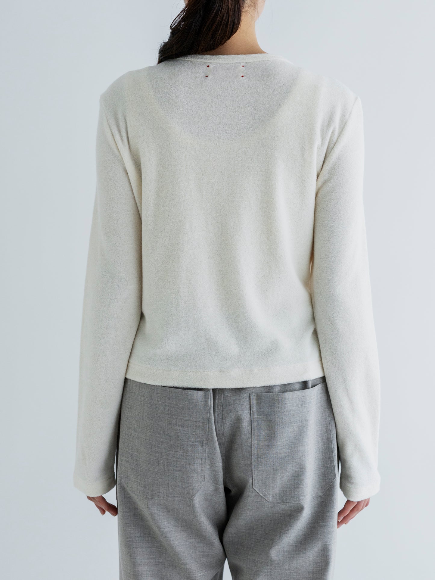 ORGANIC COTTON PILE CARDIGAN