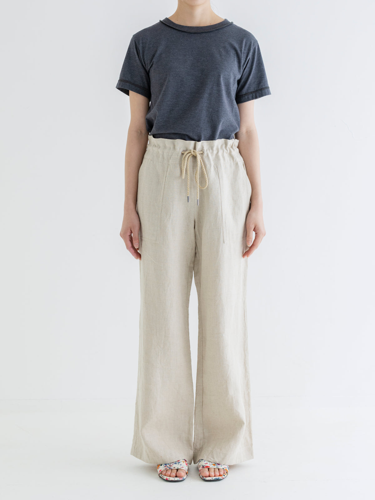 LINEN DRAWCODE PANTS