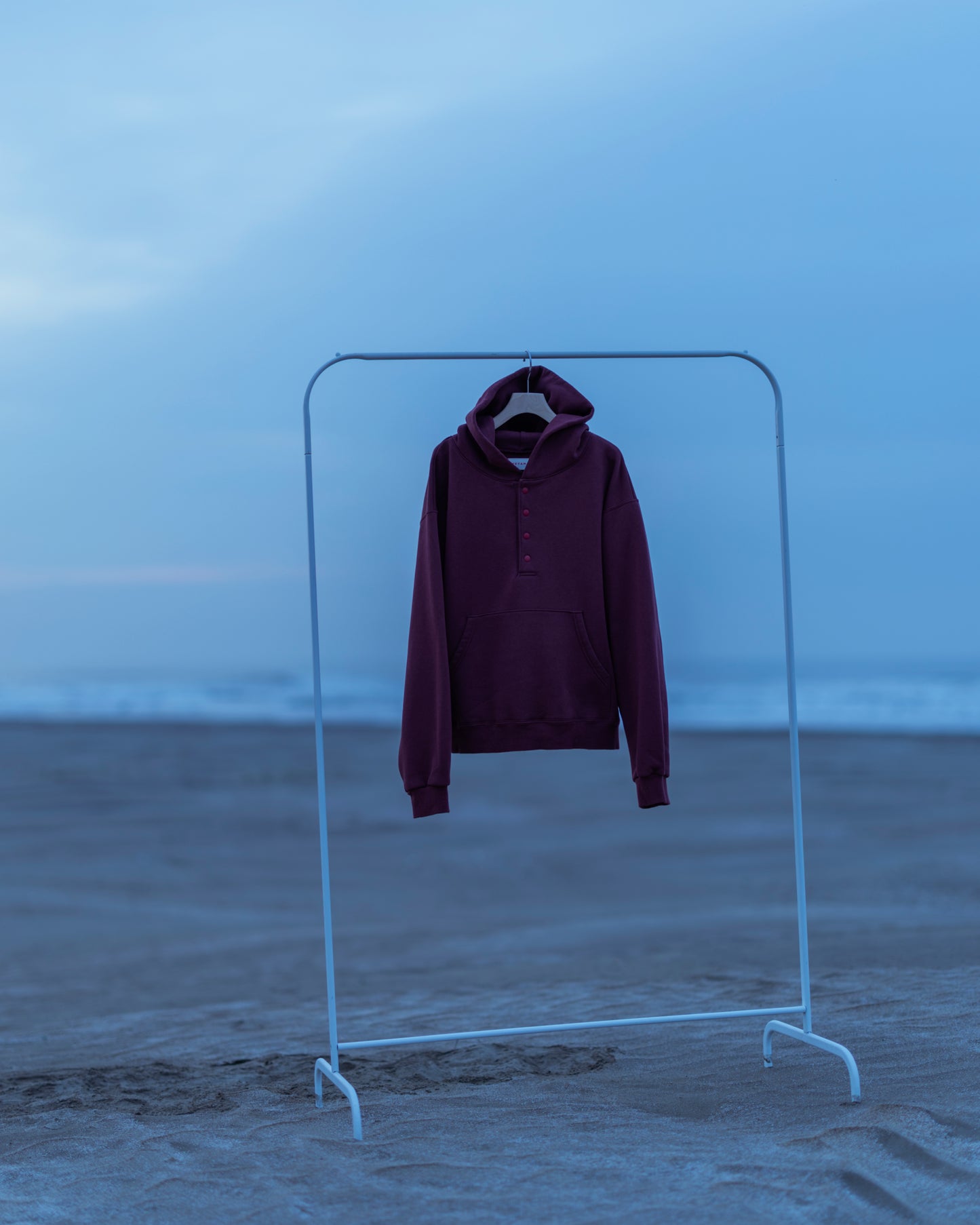 HALF BUTTON HOODIE (BRUSHED LINING)