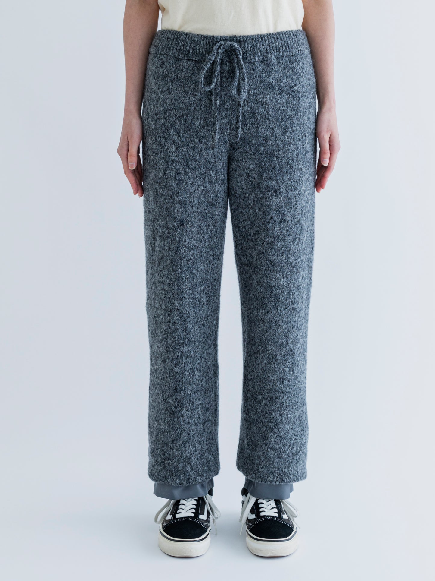 FLUFFY WOOL DOUBLE PANTS