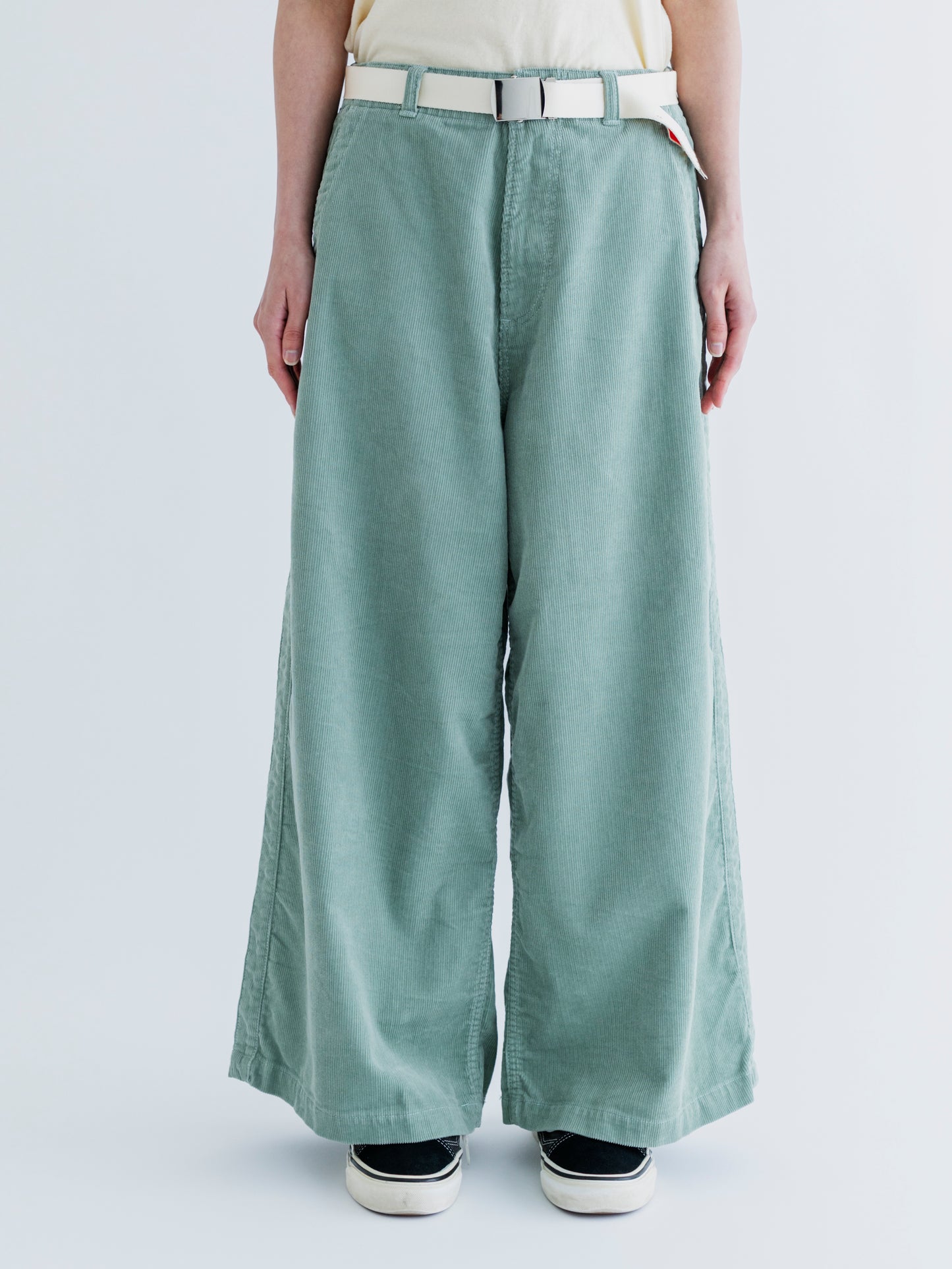 CORDUROY SIDE LINE WIDE PANTS