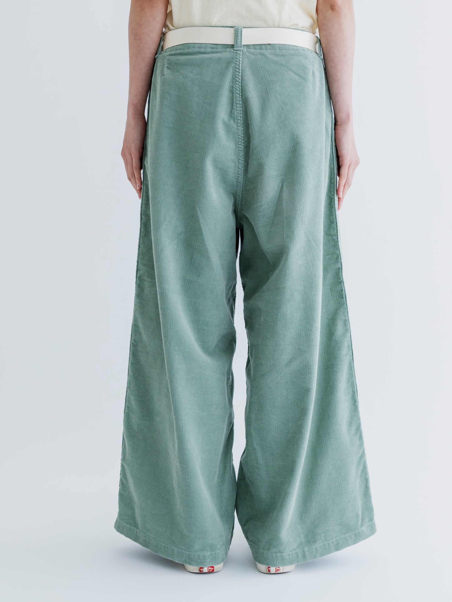 CORDUROY SIDE LINE WIDE PANTS