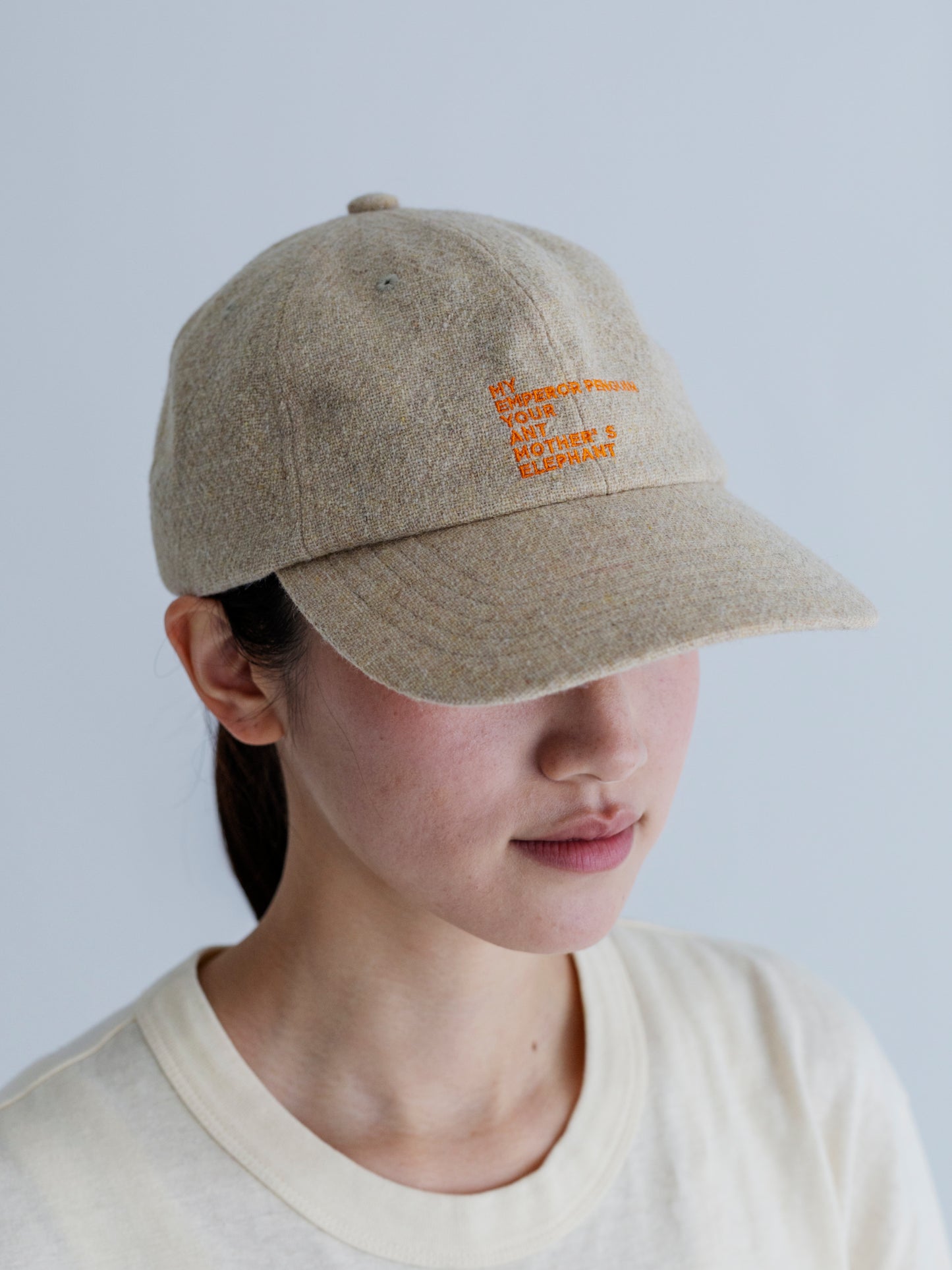 WOOL EMBROIDELY CAP (TATEYOMI)