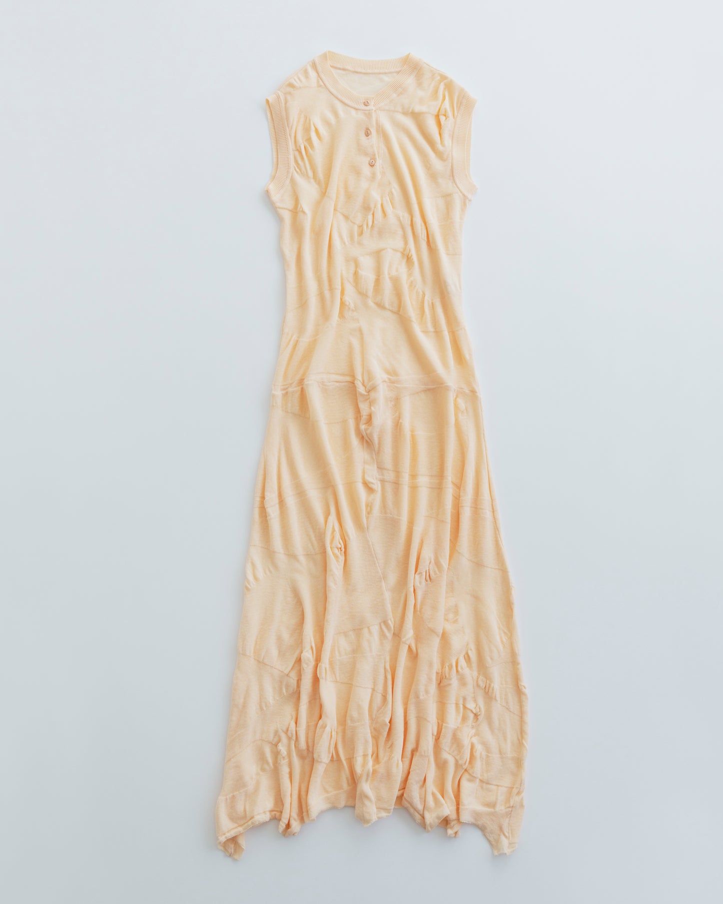 LIGHT KNIT FRONT&BACK SLEEVELESS  DRESS