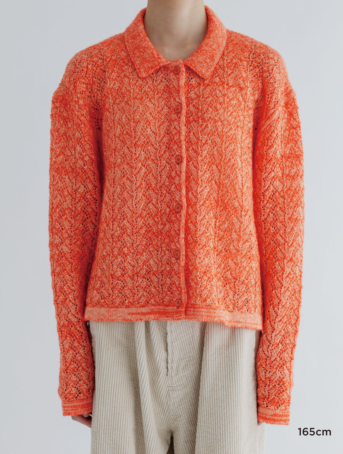 WOOL LACE KNIT CARDIGAN