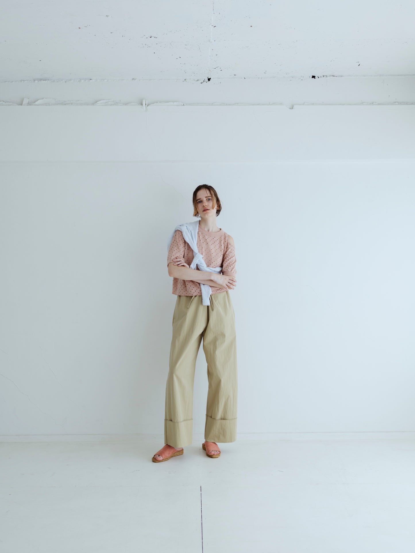 WAIST CORD WIDE PANTS