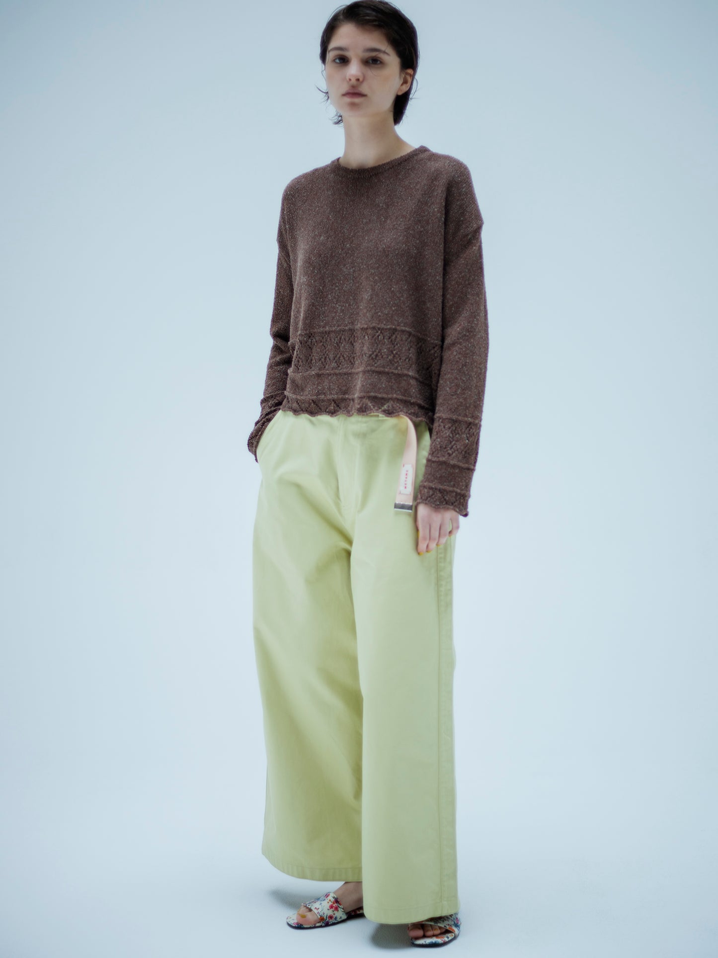 SIDE LINE WIDE PANTS (COTTON)