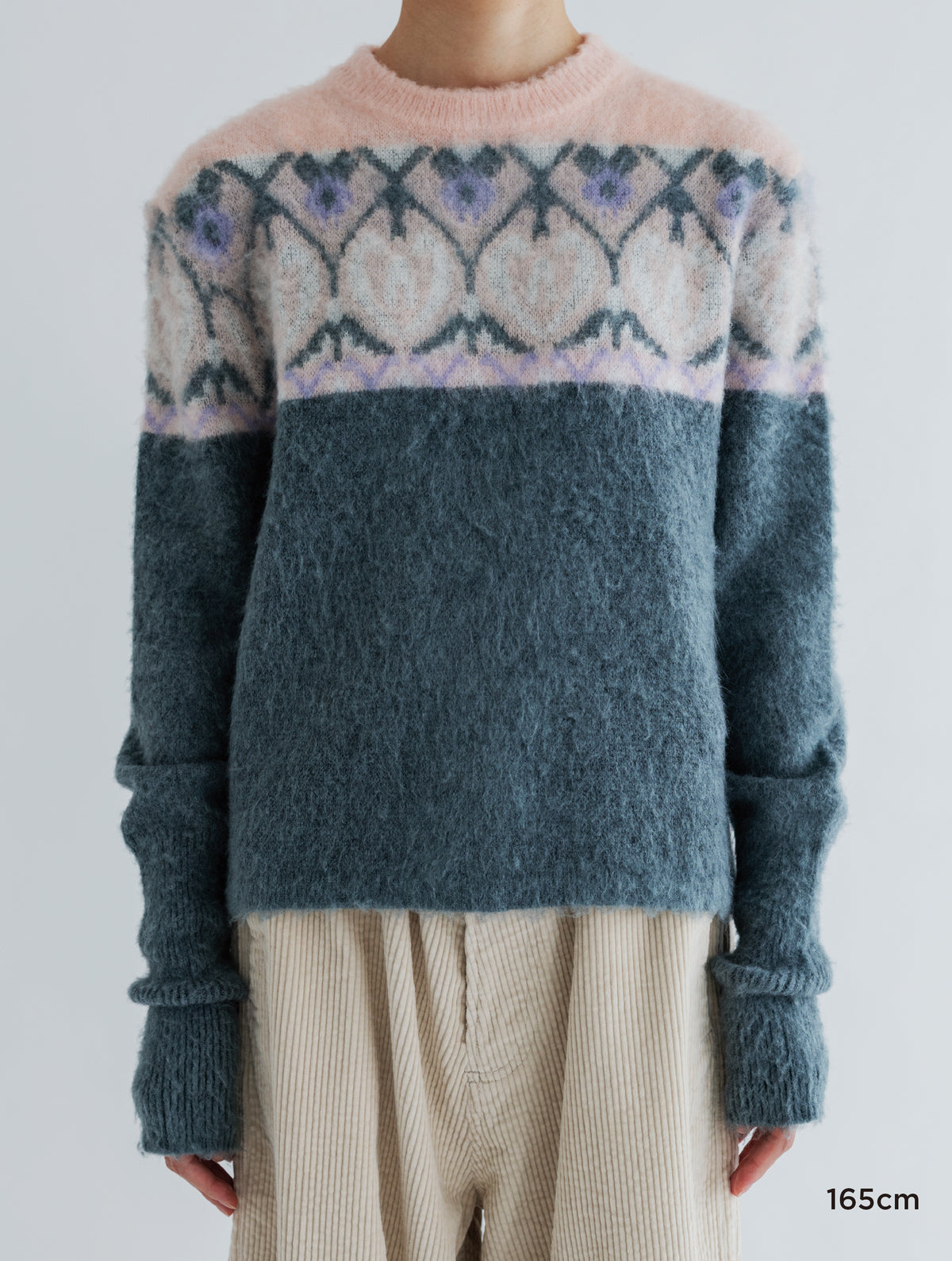 PATTERN FLUFFY PULLOVER / CARDIGAN