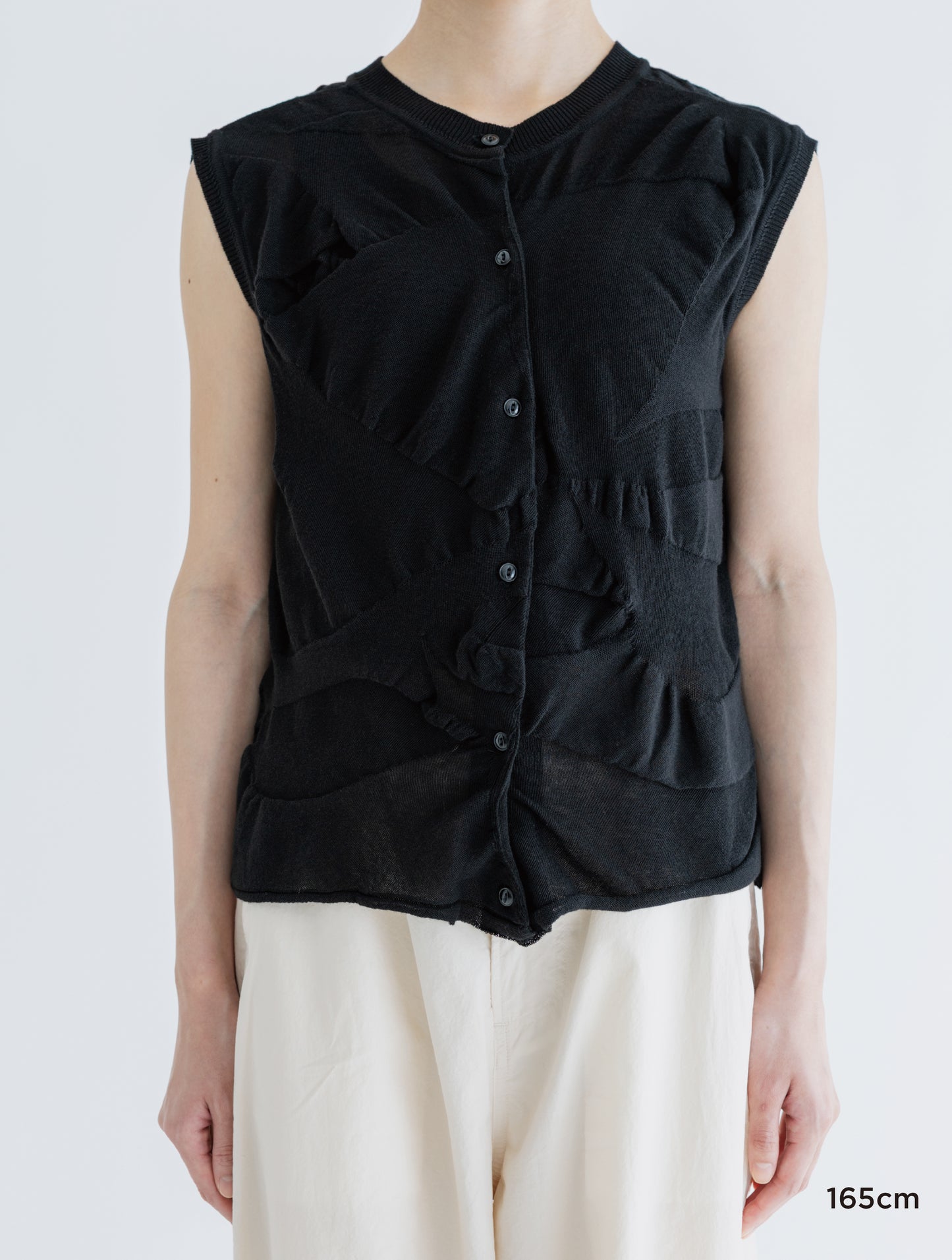LIGHT KNIT FRONT&BACK SLEEVELESS