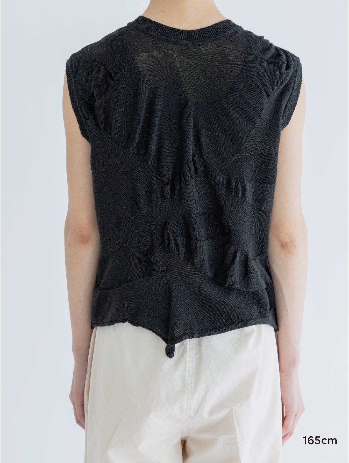 LIGHT KNIT FRONT&BACK SLEEVELESS