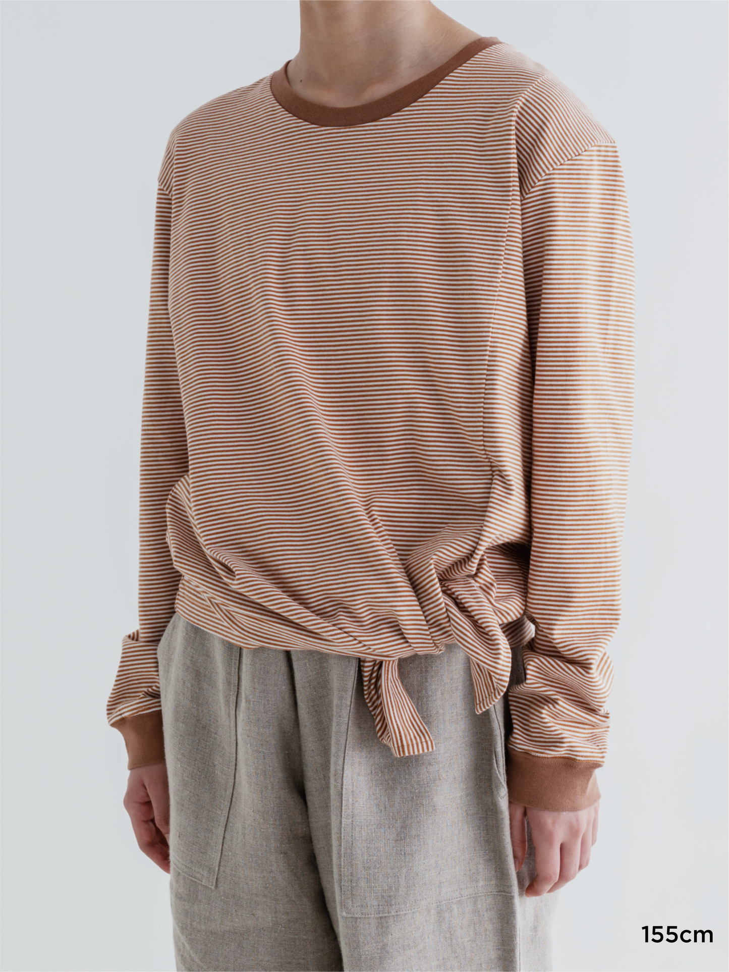 BORDER SLIT LONG SLEEVE TEE