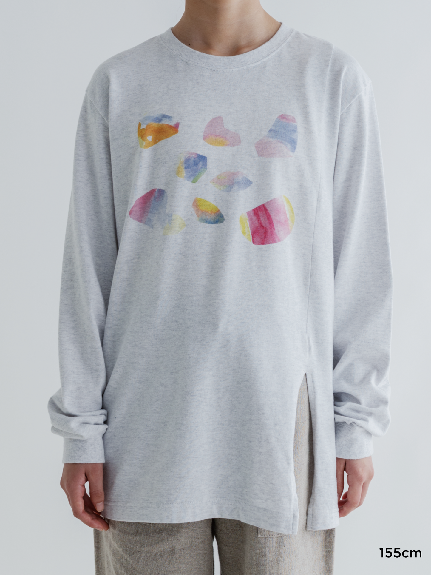 PRINT SLIT LONG SLEEVE TEE (II)