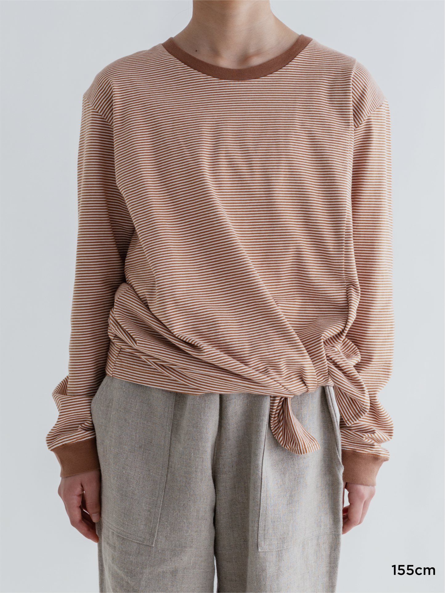BORDER SLIT LONG SLEEVE TEE
